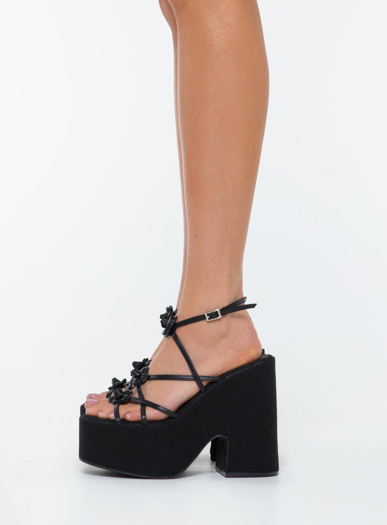 Joella Platform Heels Black - Image 3