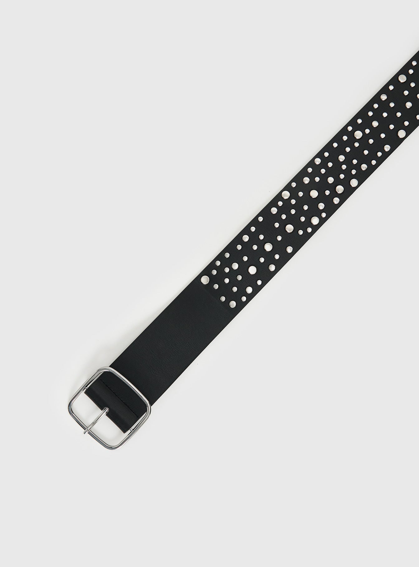 Wanna Find Out Faux Leather Belt Black / Silver - Image 3