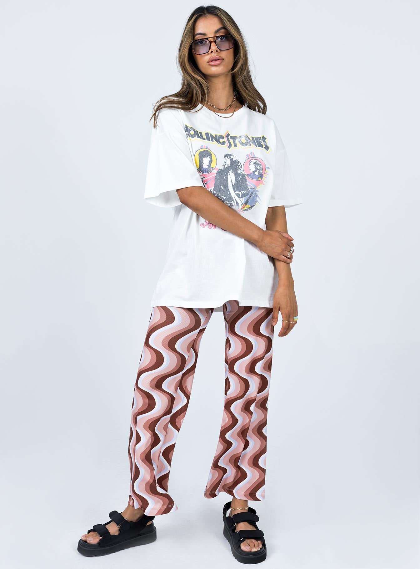 Retro Lights Pants Brown - Image 3