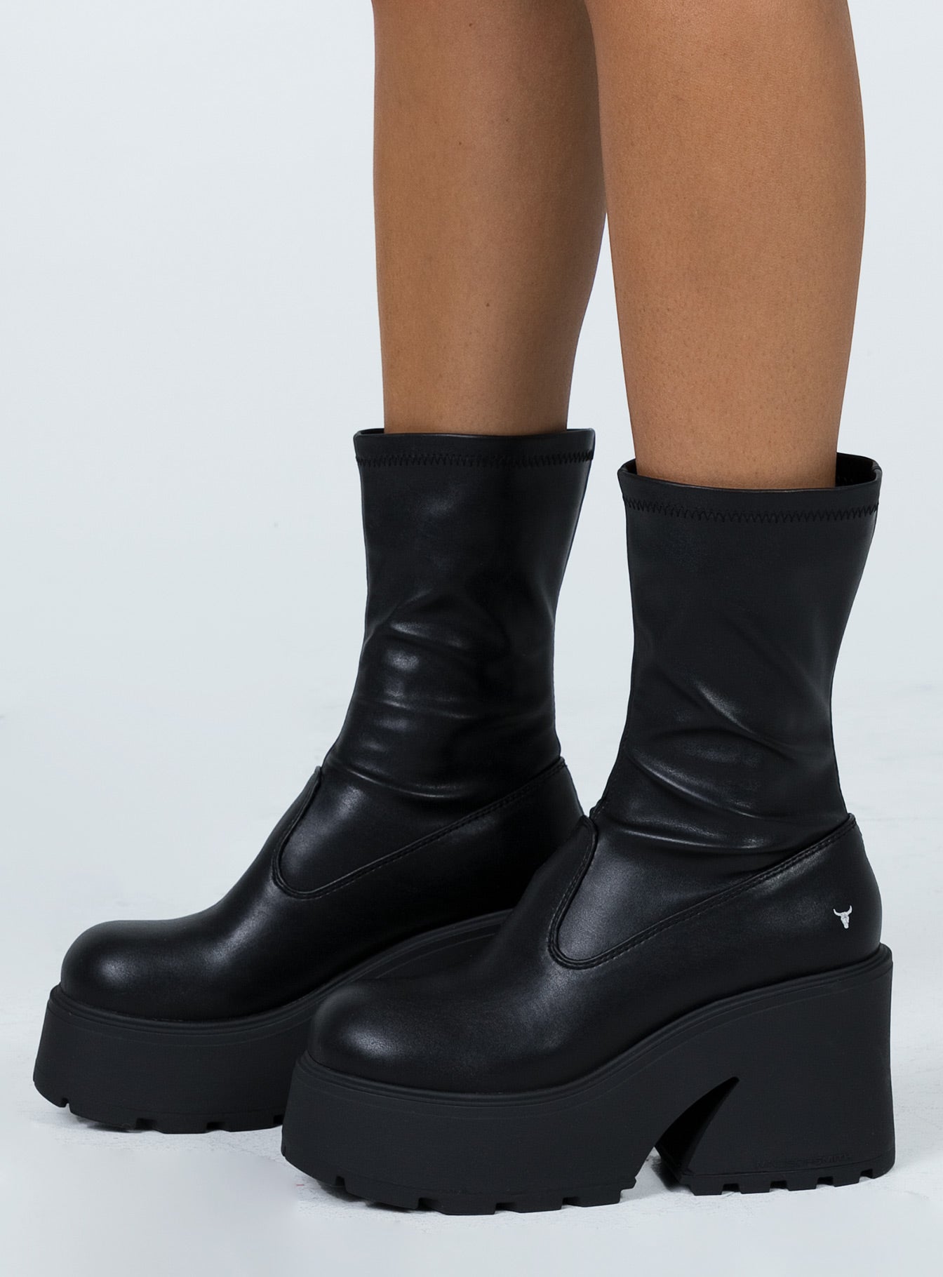 Windsor Smith Found Black Stretch Sock Boots - Image 3