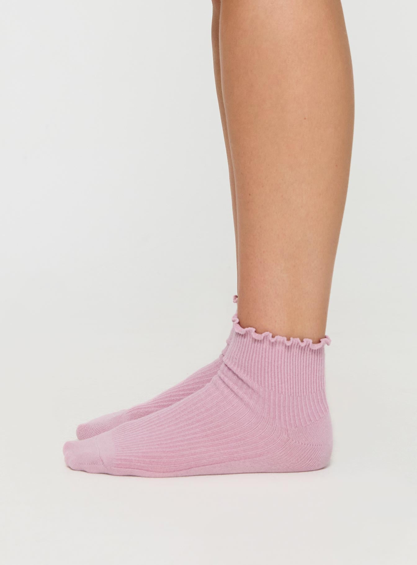 Penne Ruffle Socks Pink - Image 3