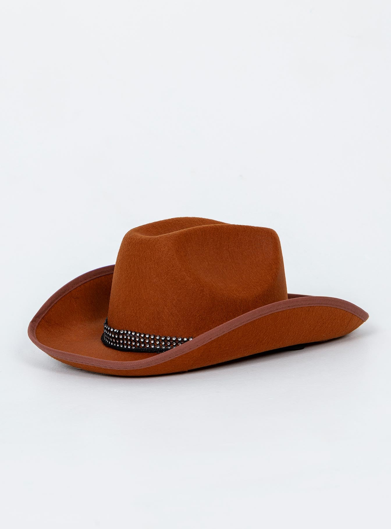 Rissell Rhinestone Cowboy Hat Brown - Image 3