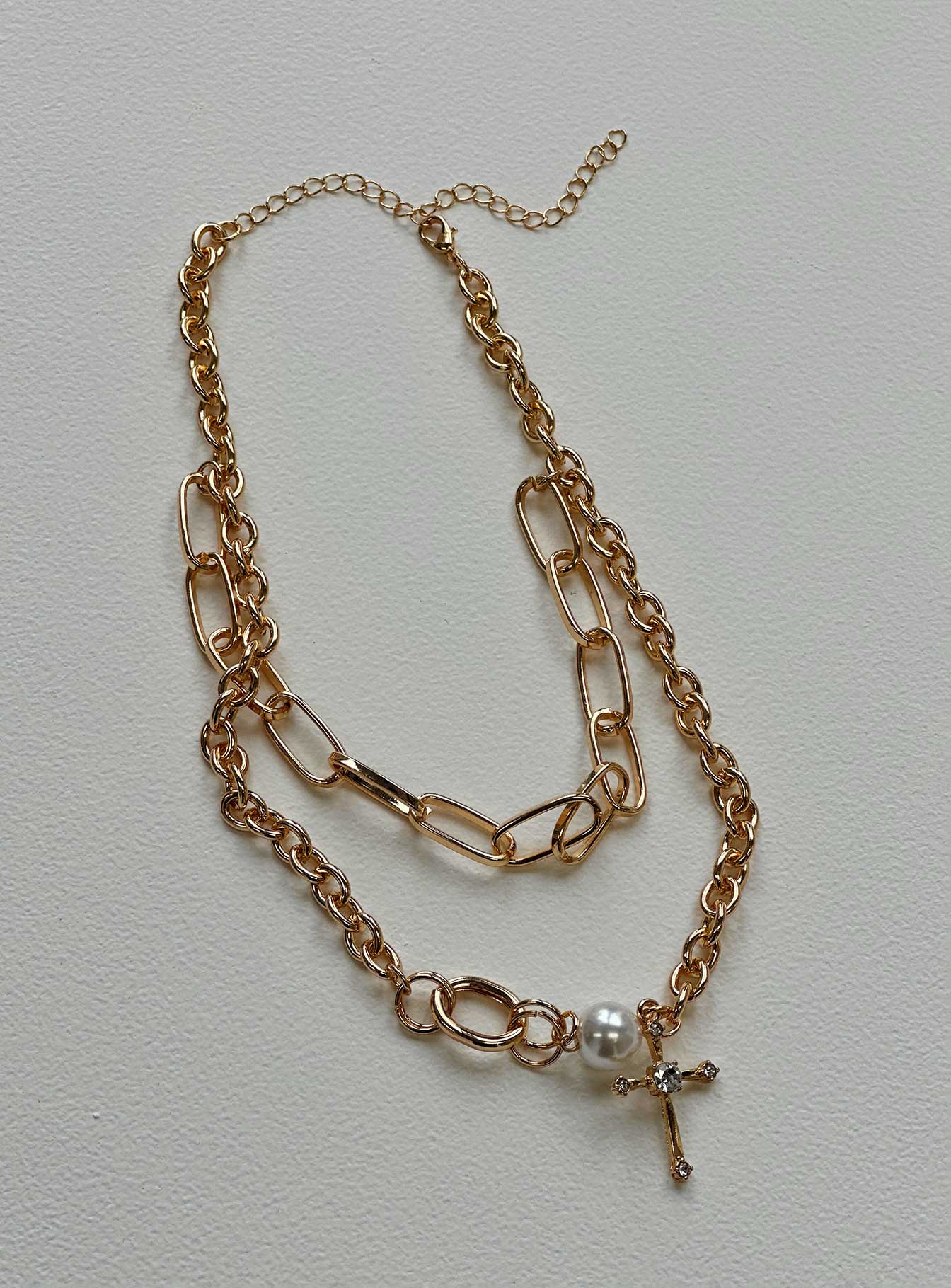 Chapelle Cross Necklace Gold - Image 3