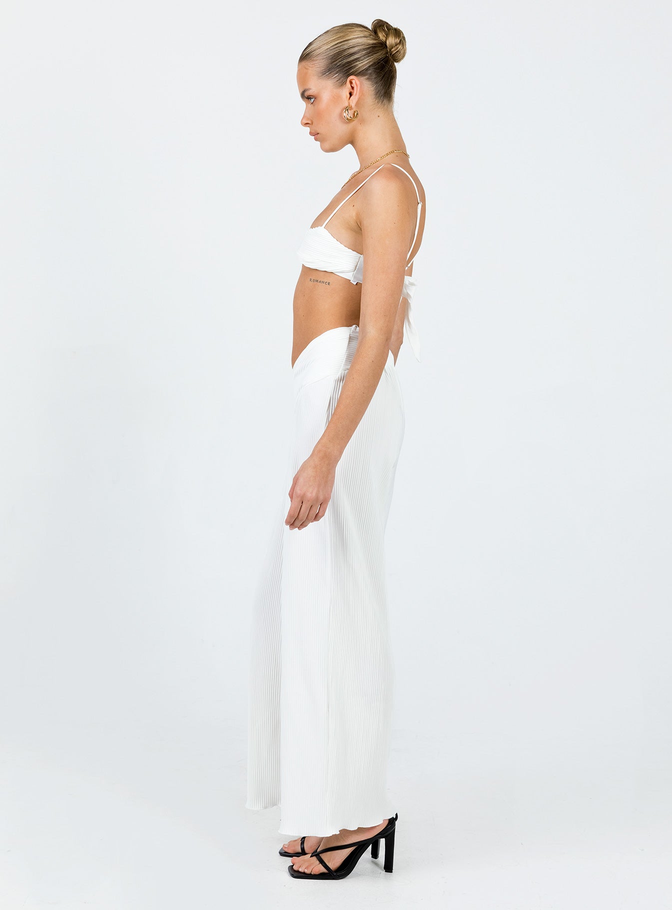 Mathea Plisse Pants Ivory - Image 4