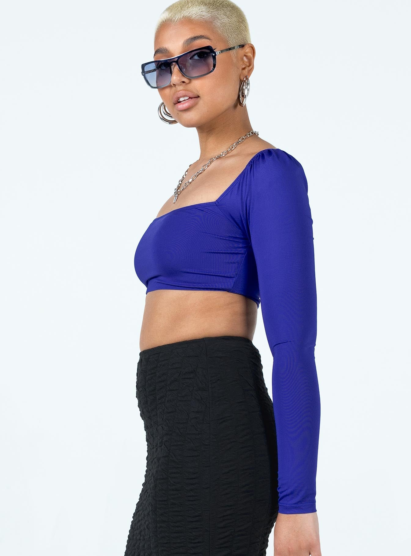 Rogers Long Sleeve Top Blue - Image 4