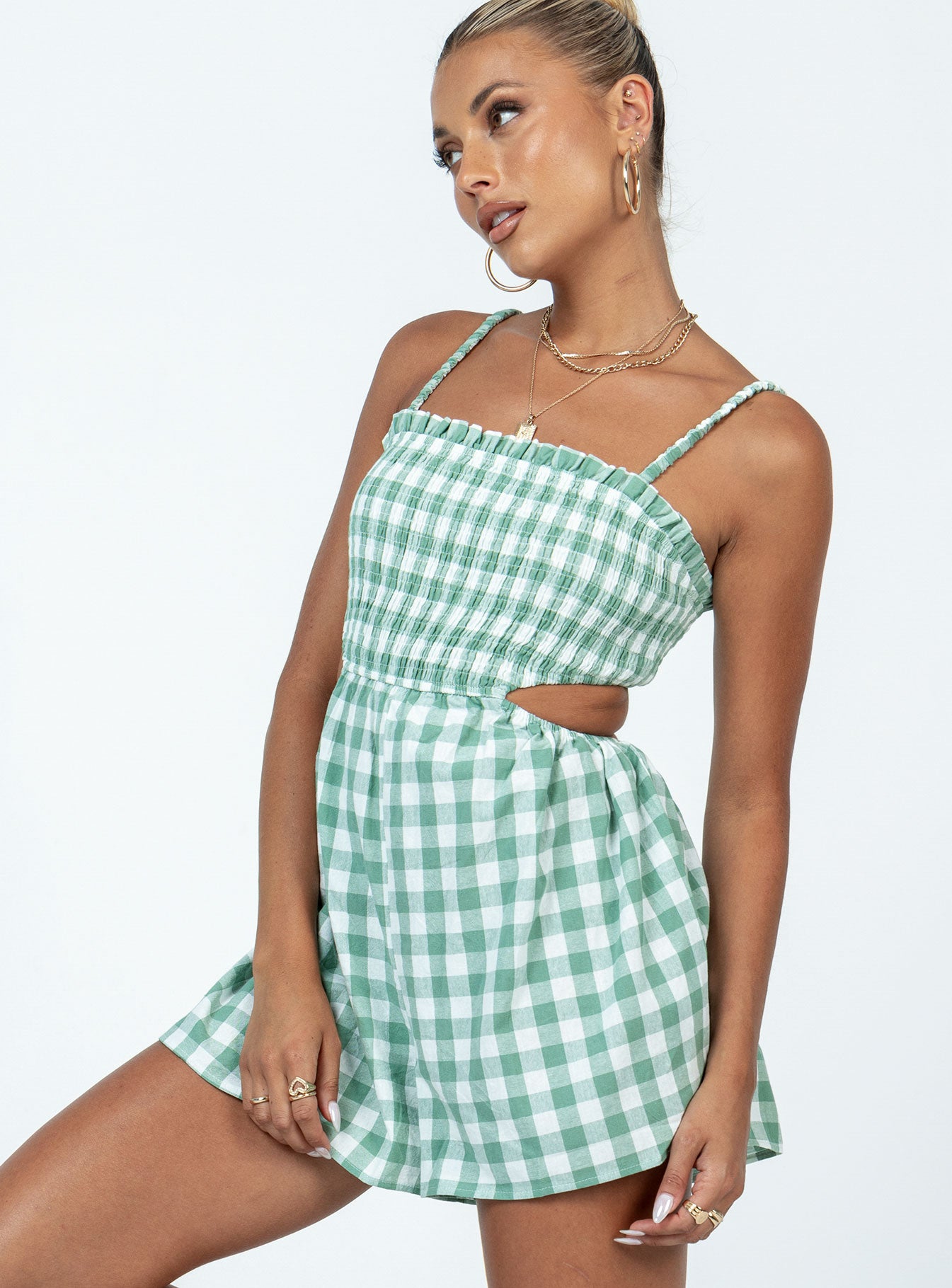Danton Romper Green Gingham - Image 4