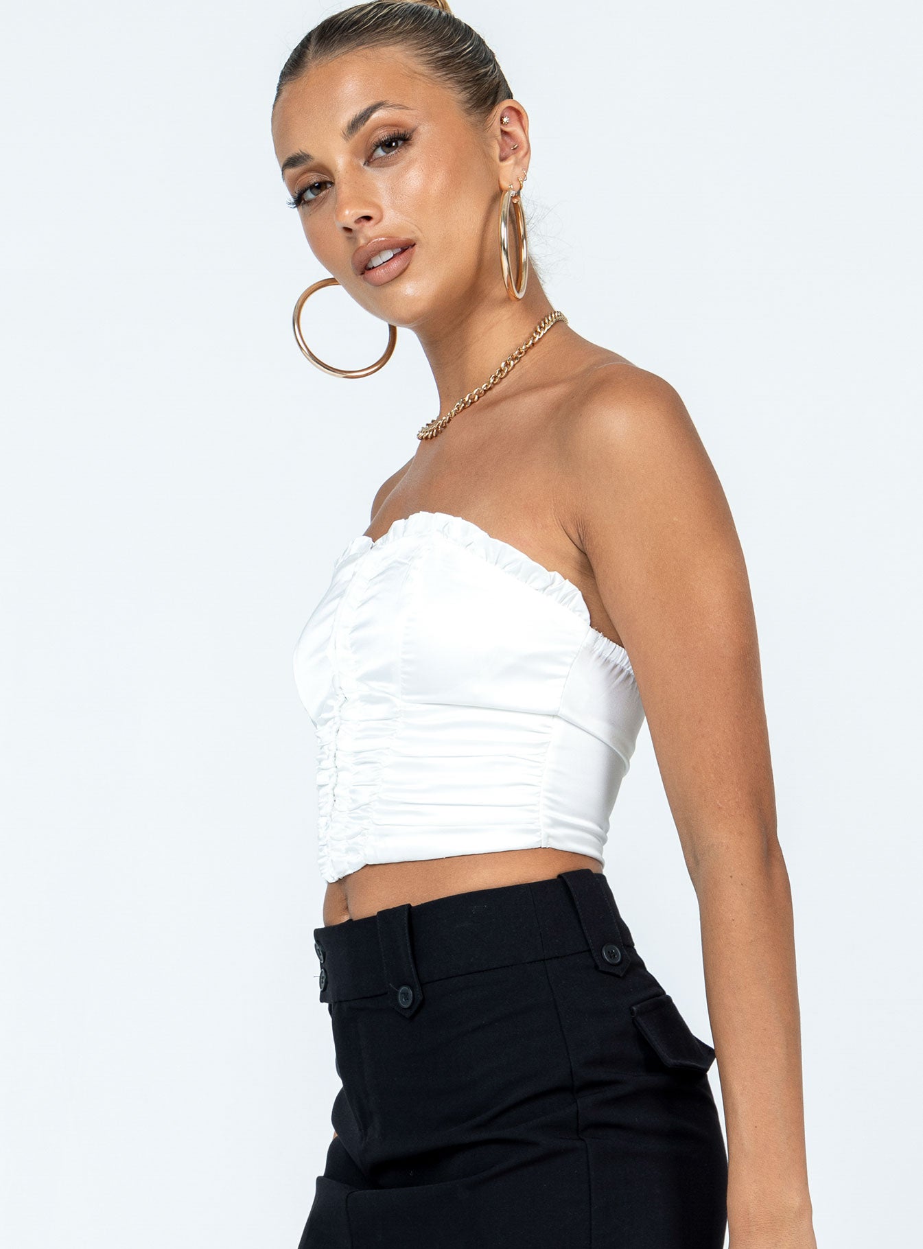 Cason Strapless Top White - Image 4