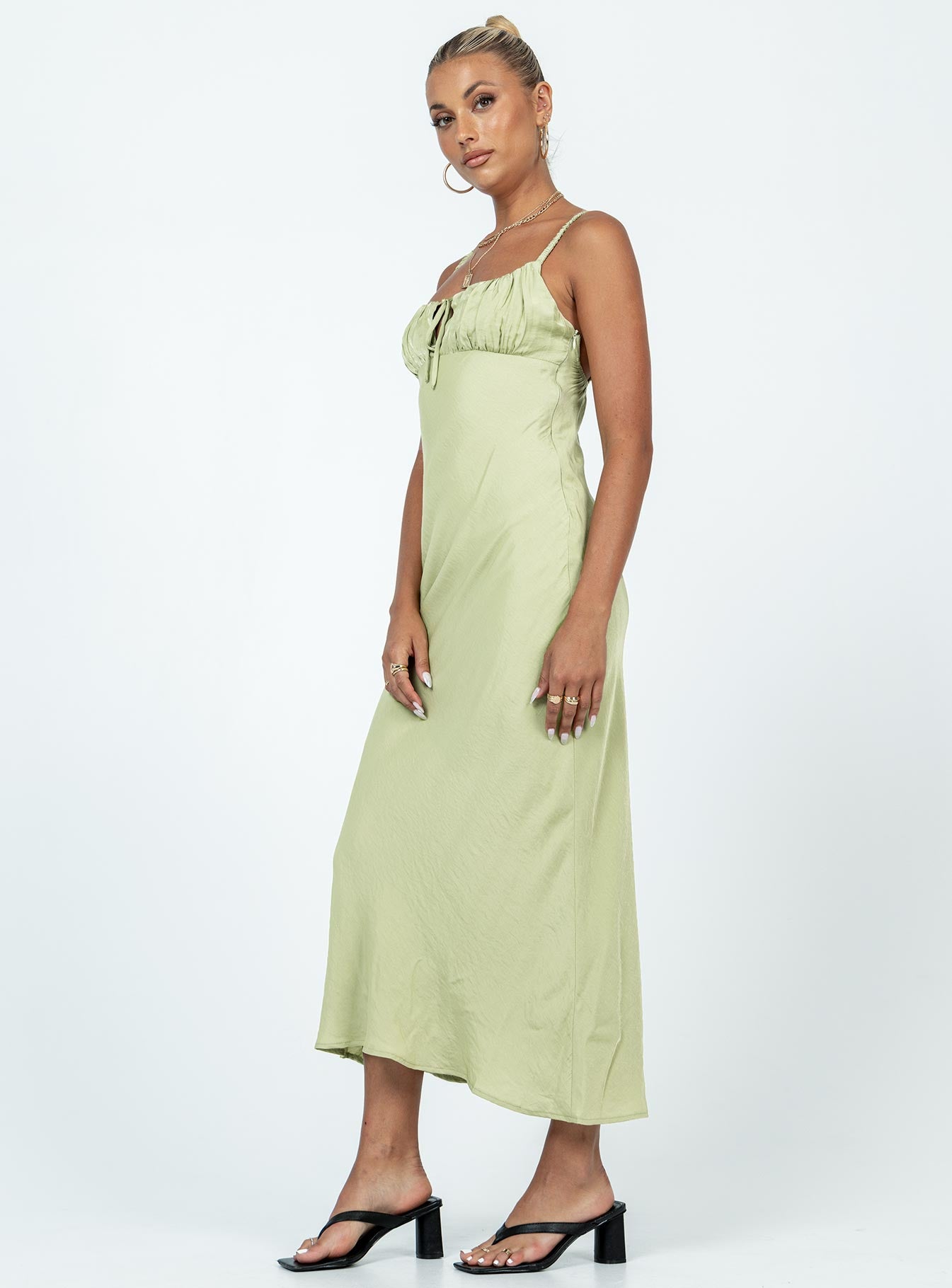 Nicoleta Midi Dress Green - Image 4