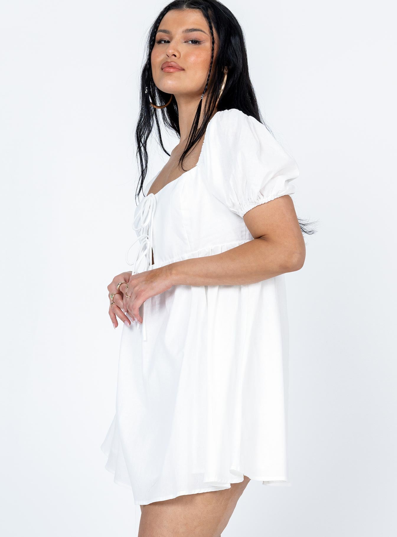 Keyla Mini Dress White - Image 4