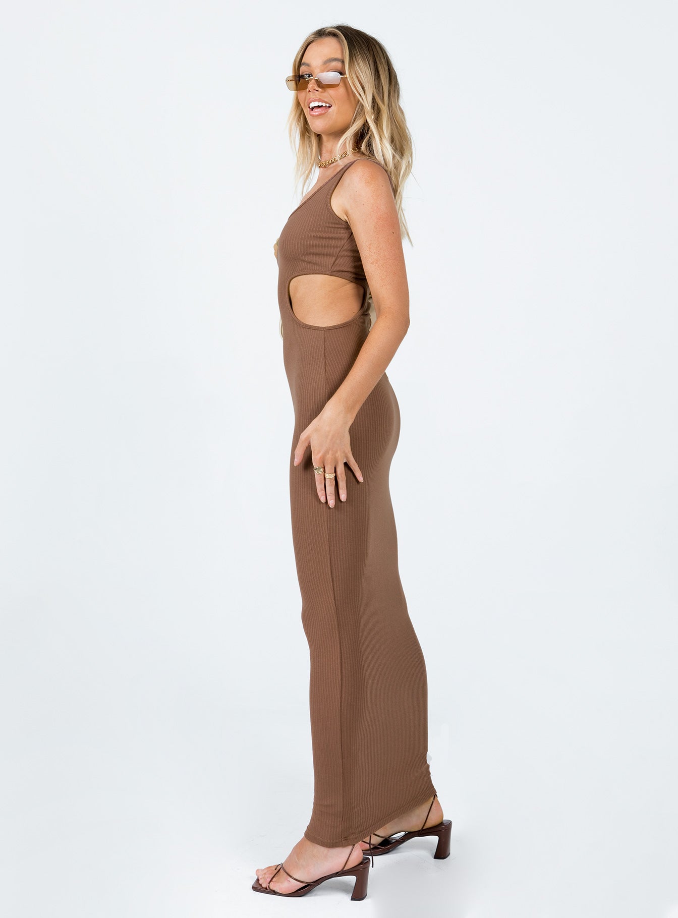 Alaska Maxi Dress Brown - Image 3
