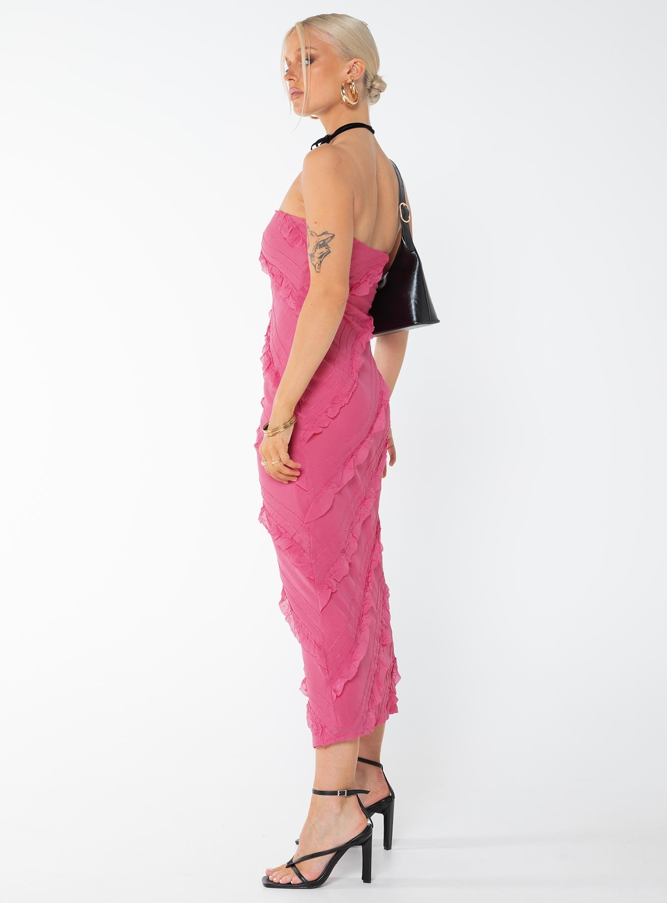 Baylie Maxi Dress Hot Pink - Image 4