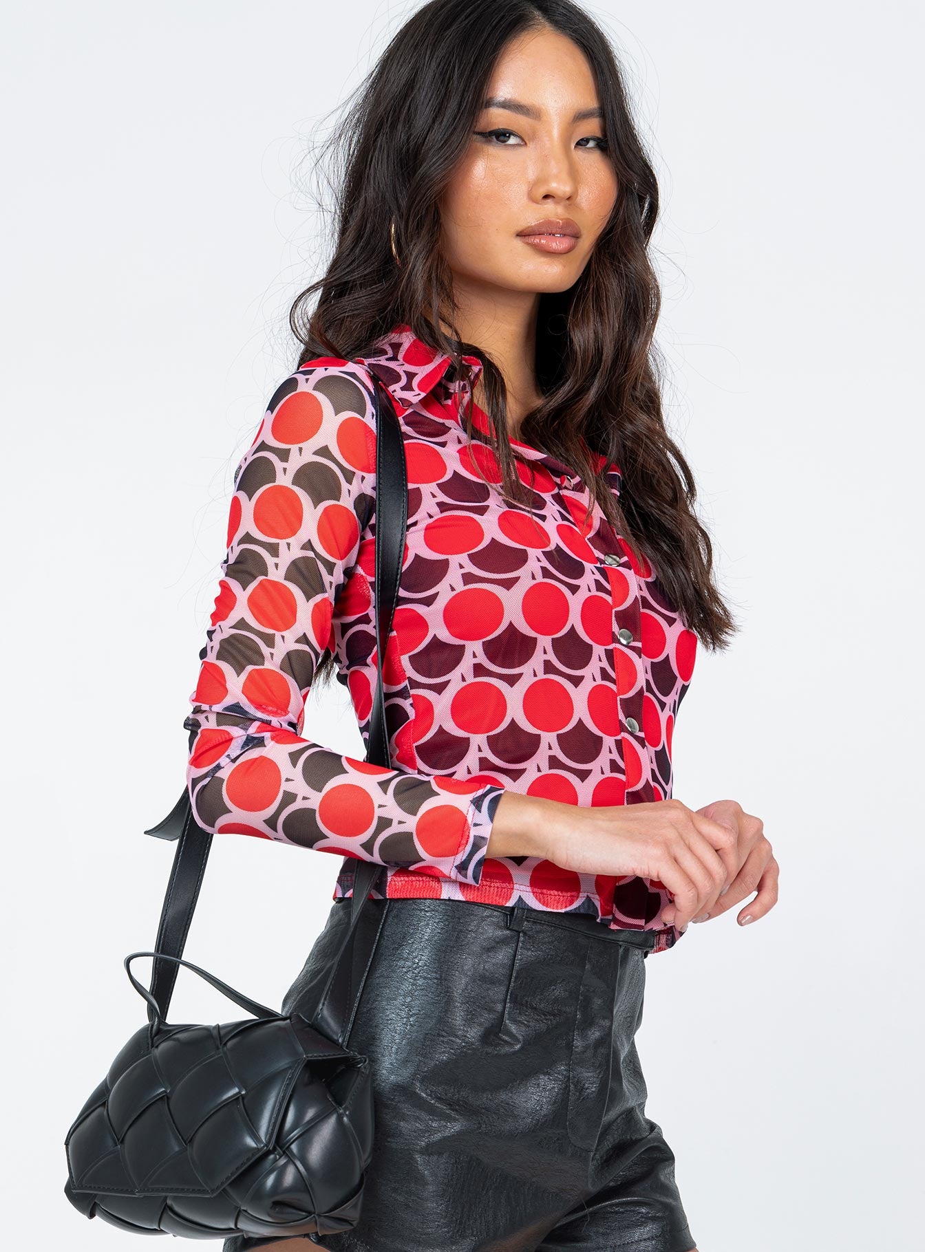 Blanca Long Sleeve Top Red Multi - Image 5