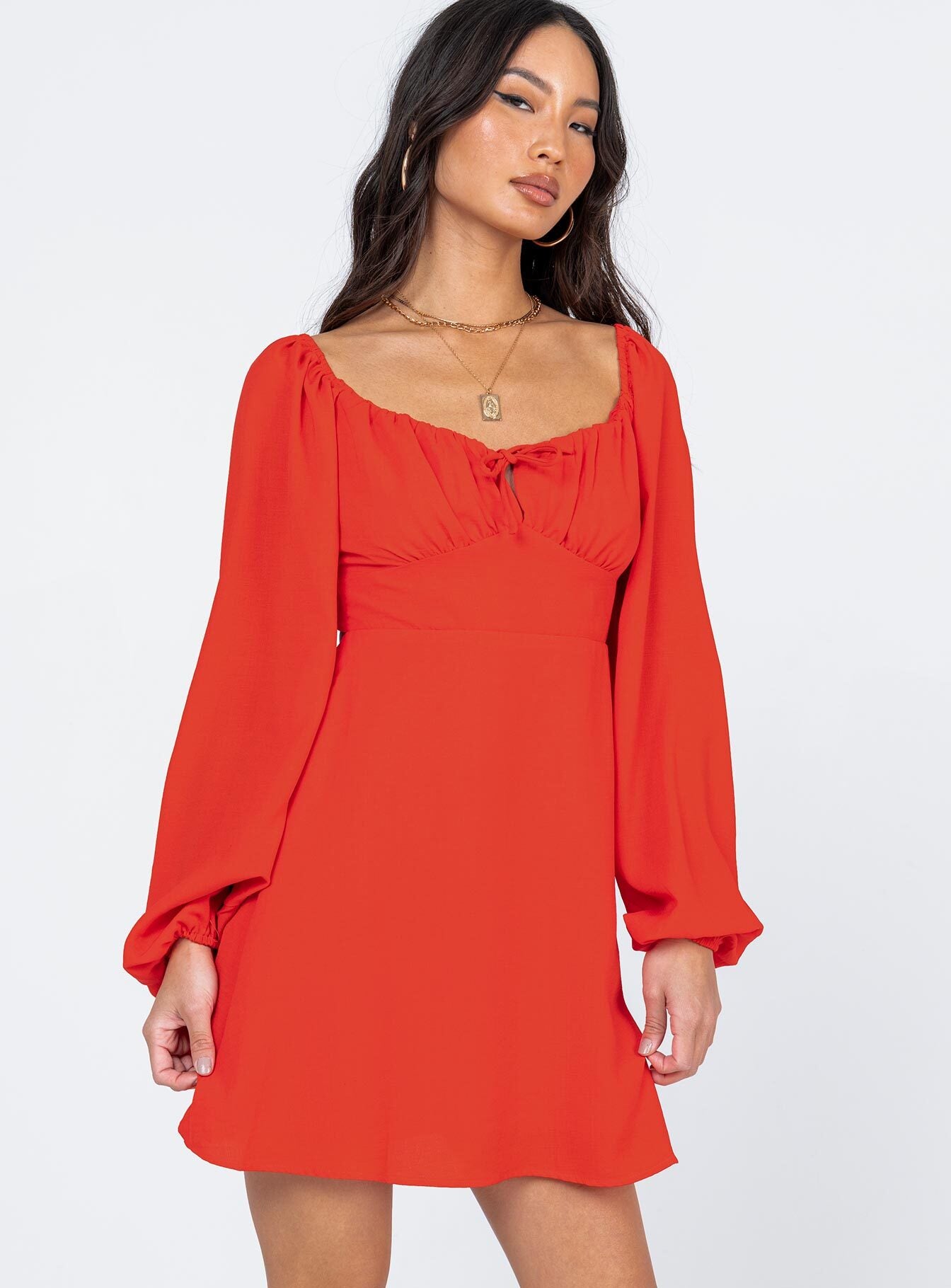 Yolanda Mini Dress Red - Image 3