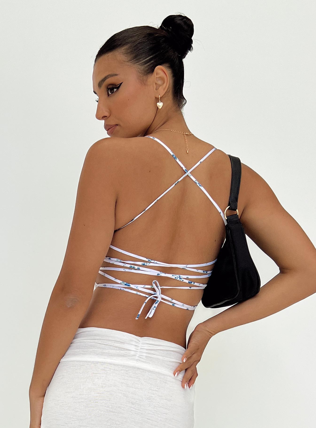 Durell Top White / Floral - Image 3