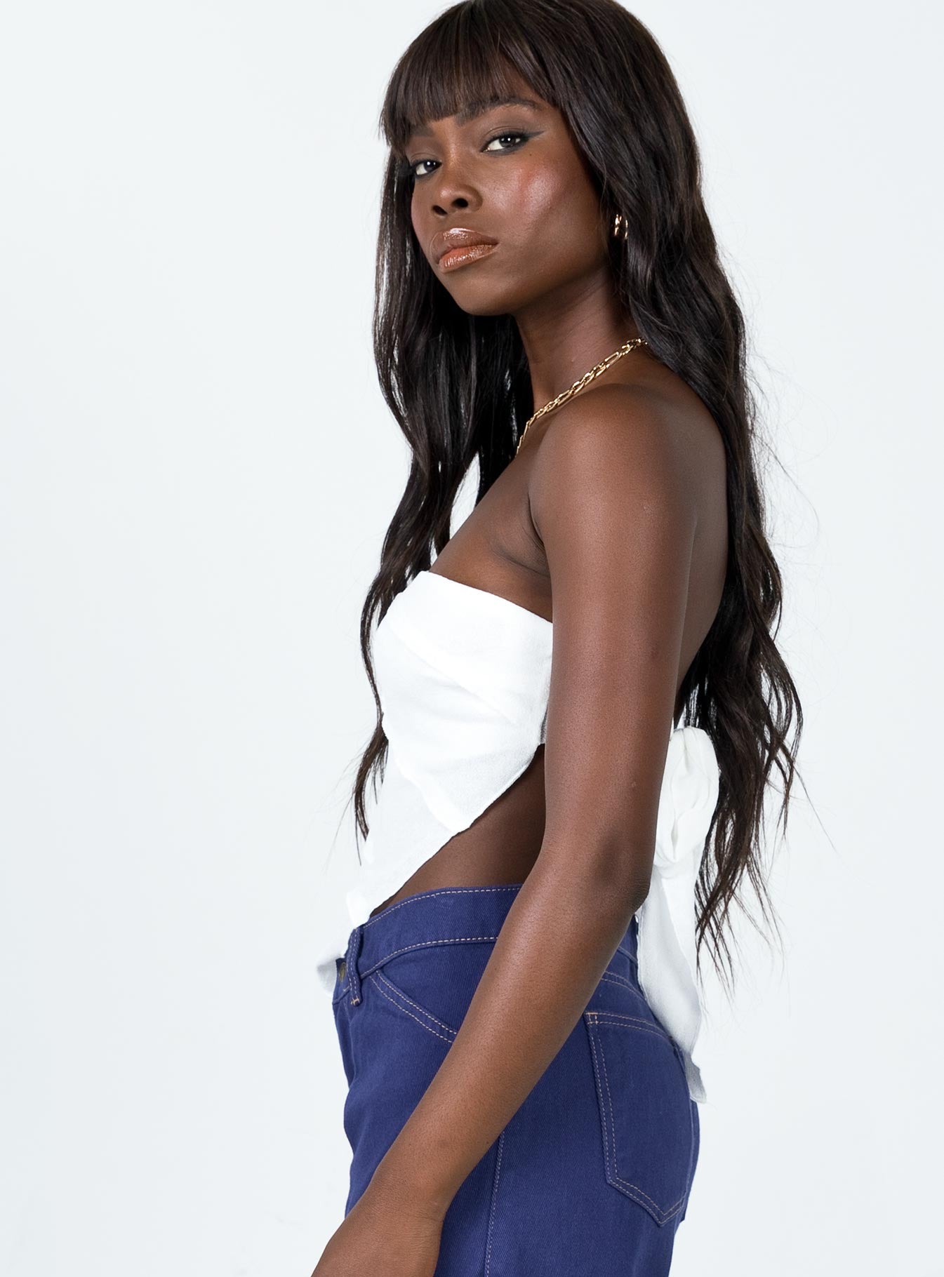 Sylvia Strapless Top White - Image 4