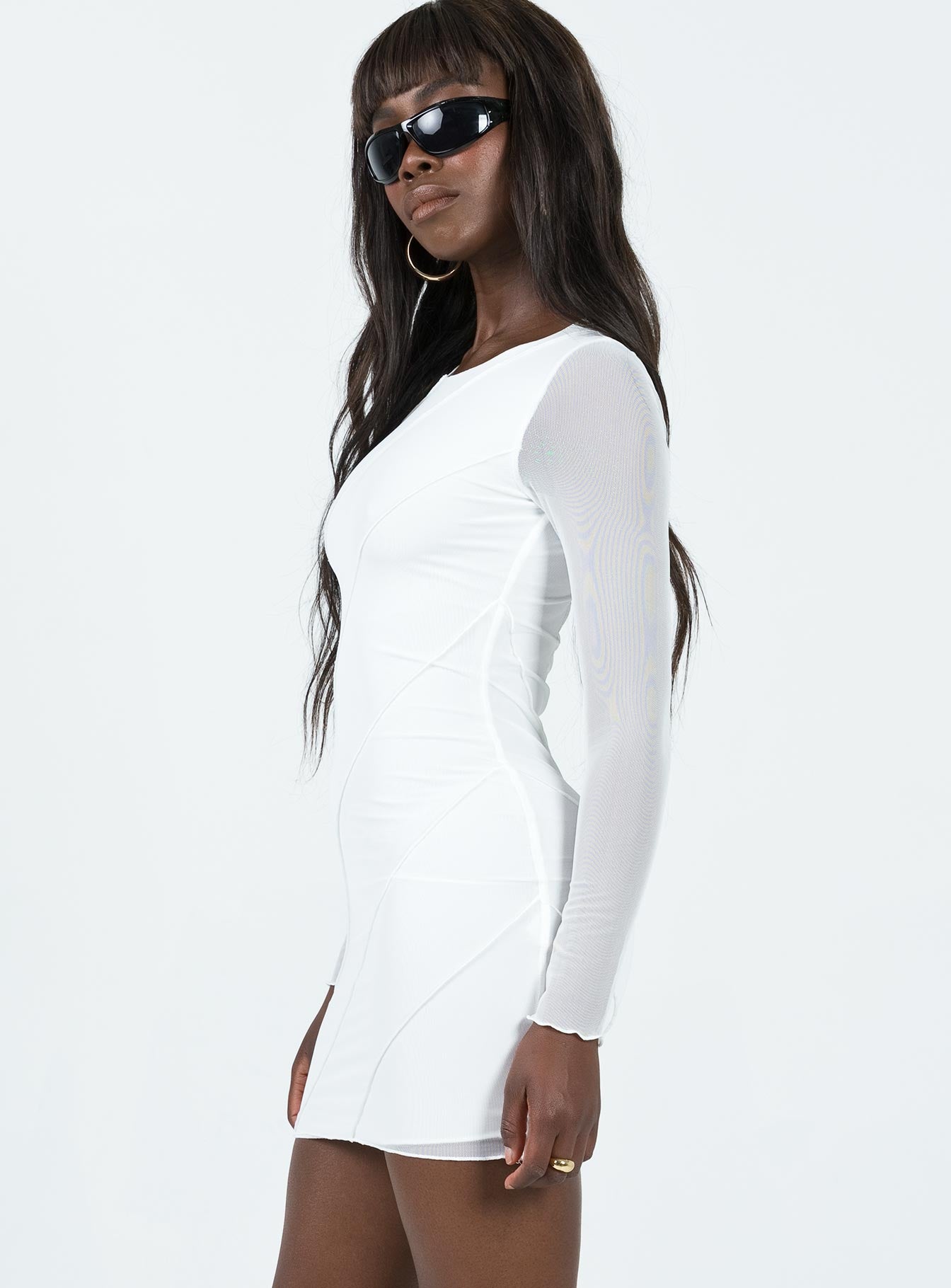 Siena Mini Dress White - Image 4