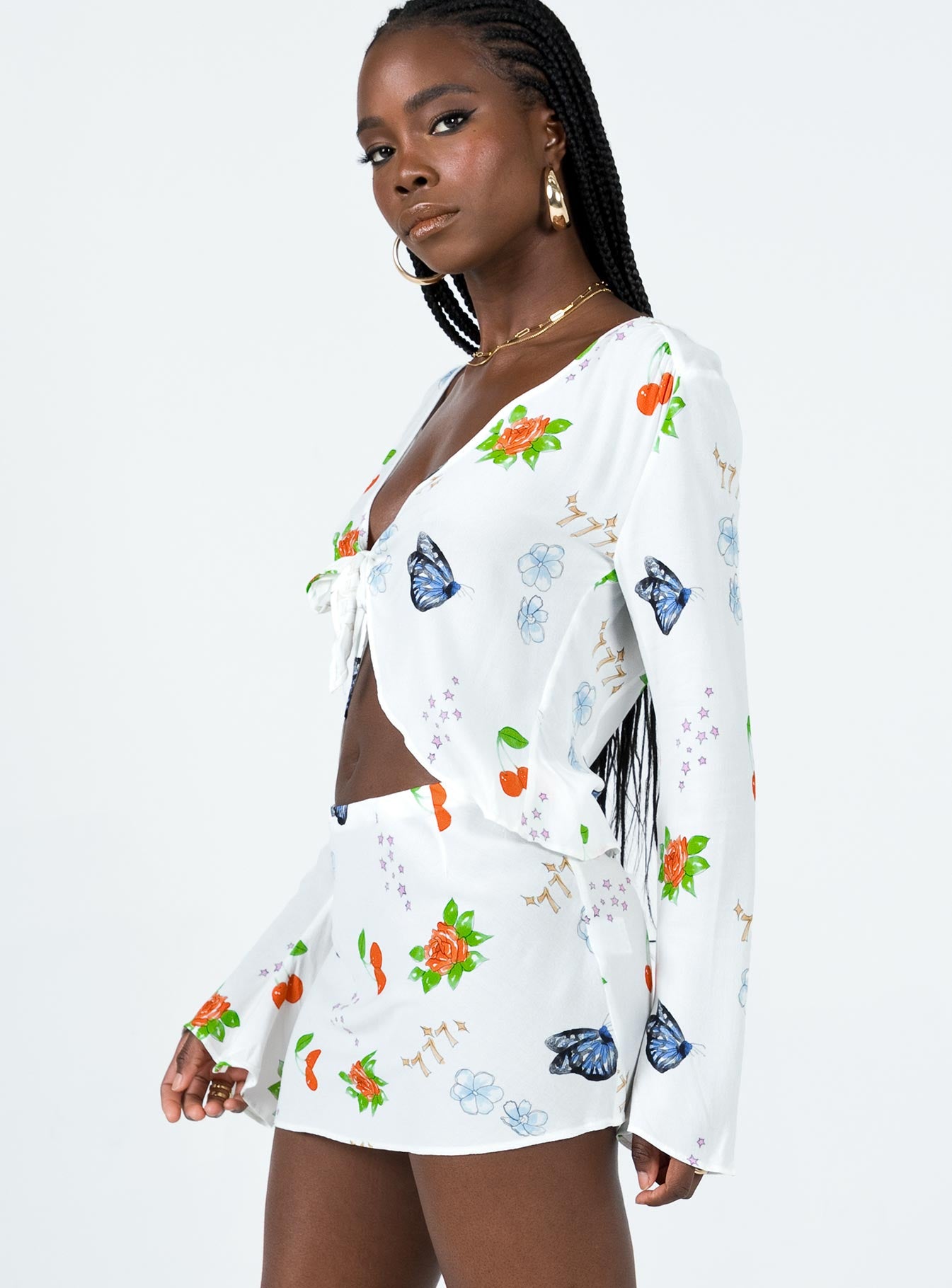 Drawn To You Mini Skirt Multi - Image 4