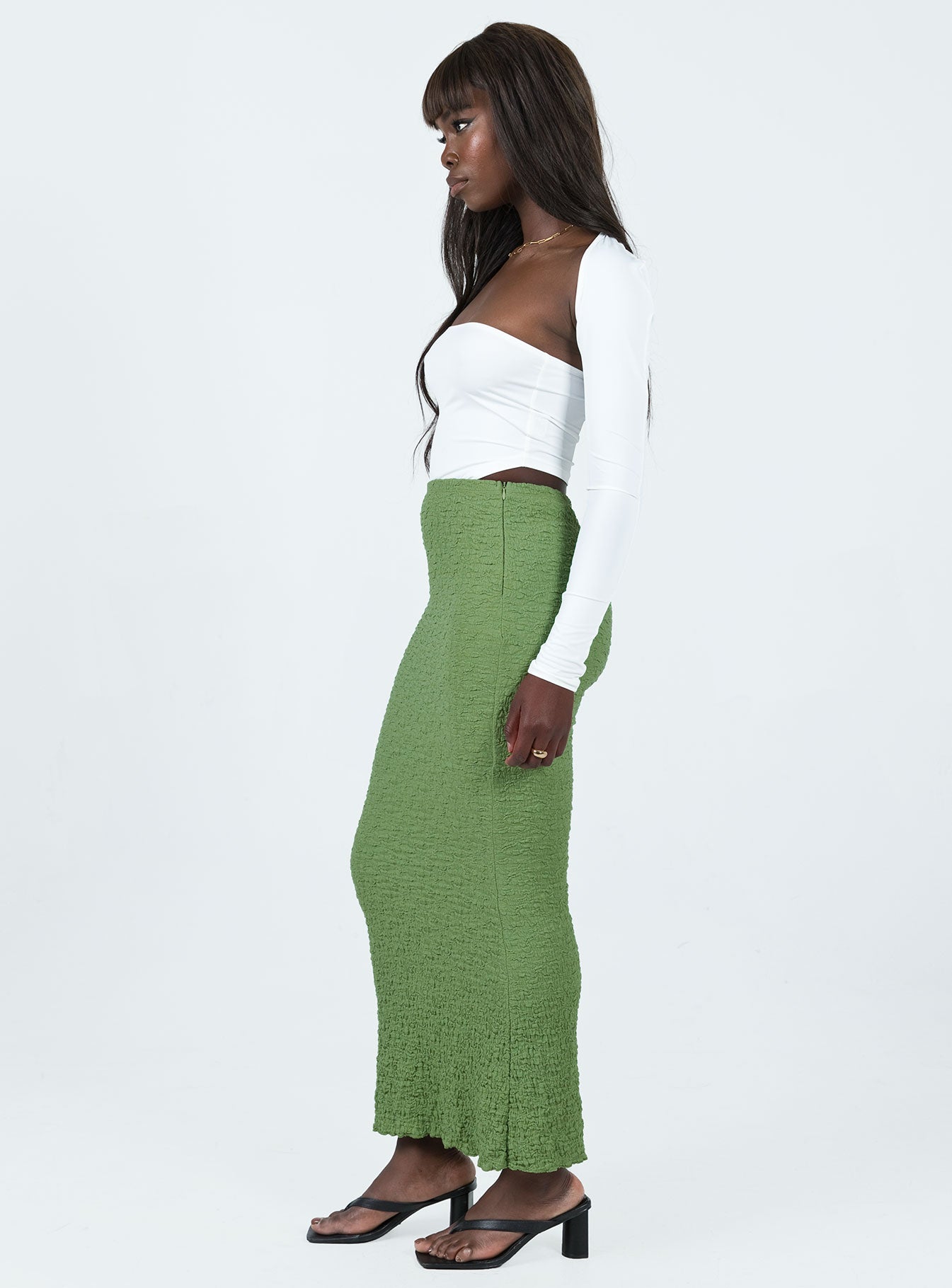 Rubes Midi Skirt Green - Image 3