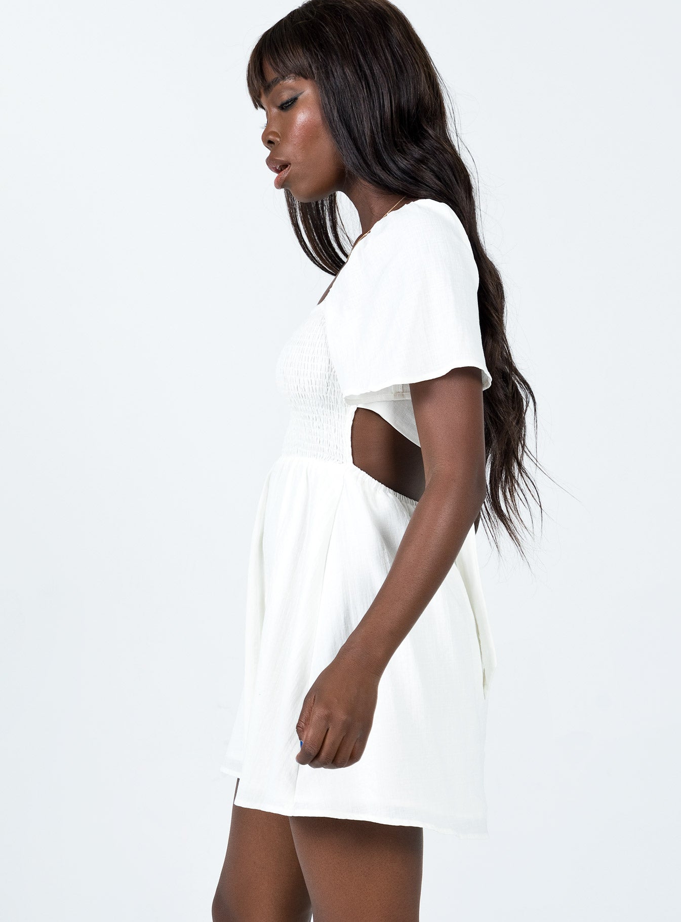 Summer Nights Mini Dress White - Image 3