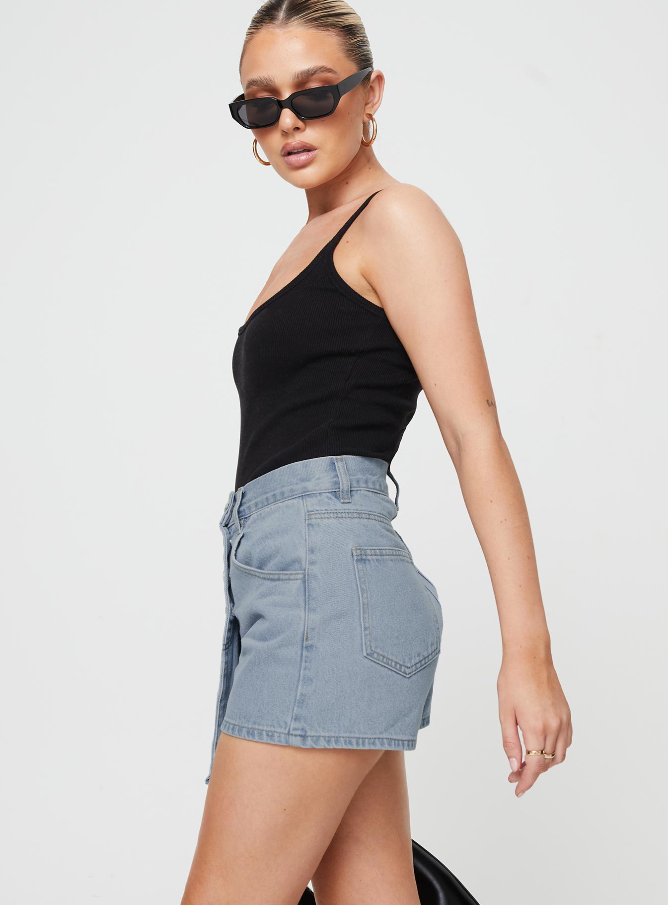 Merthyr Denim Skort Mid Wash - Image 3