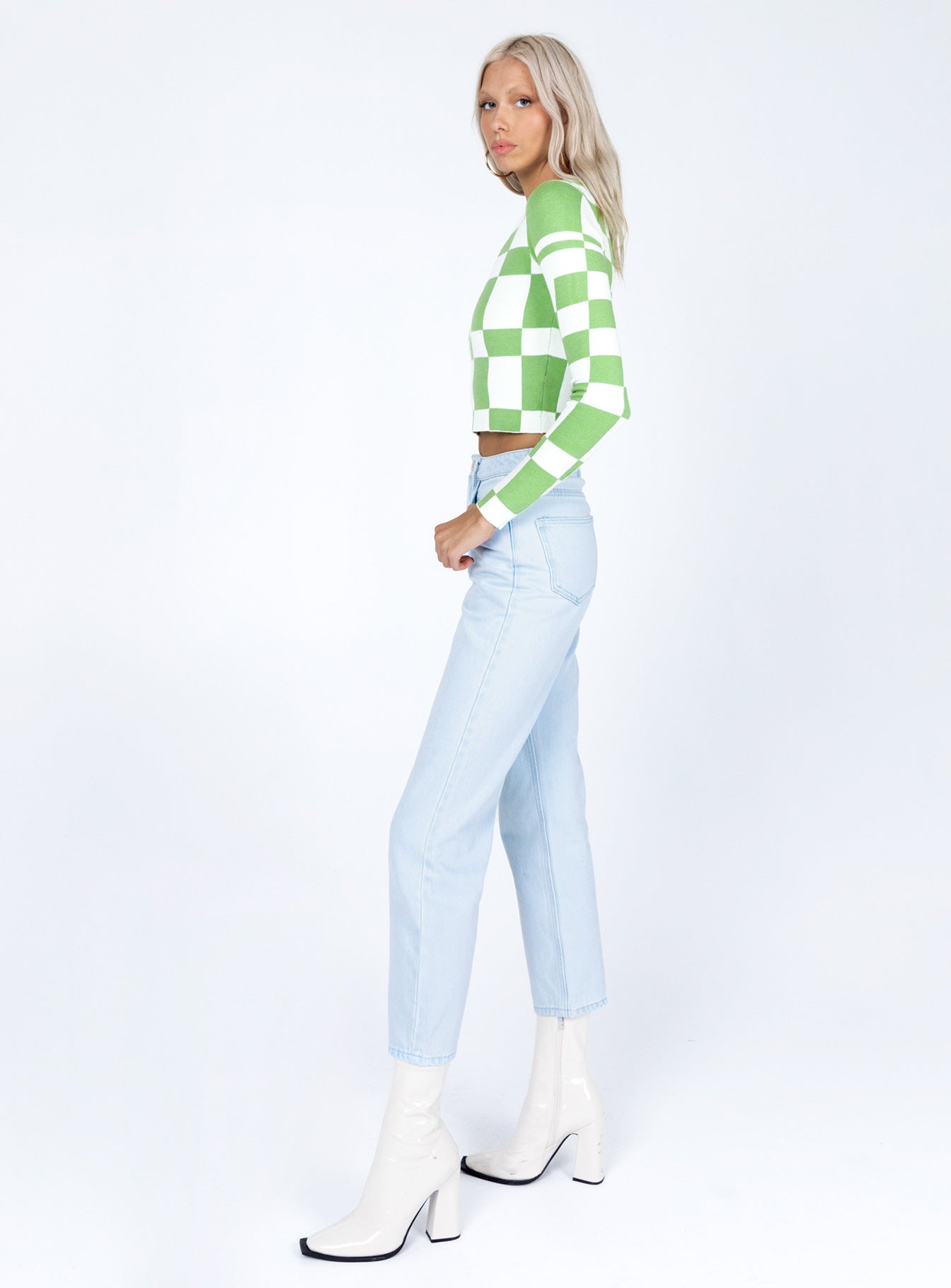 Palermo Straight Leg Light Wash Denim Jeans - Image 3