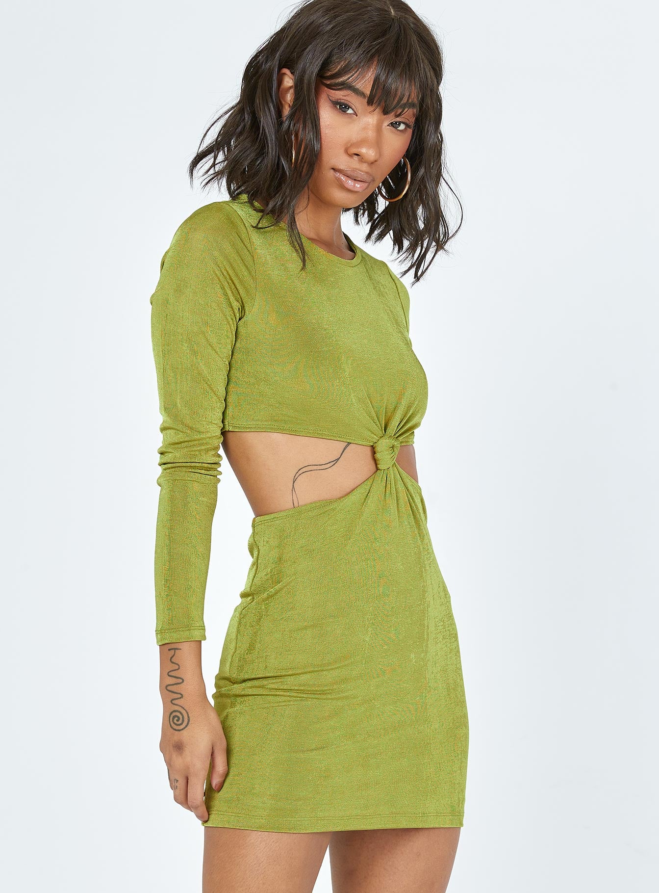 Hope Mini Dress Green - Image 4