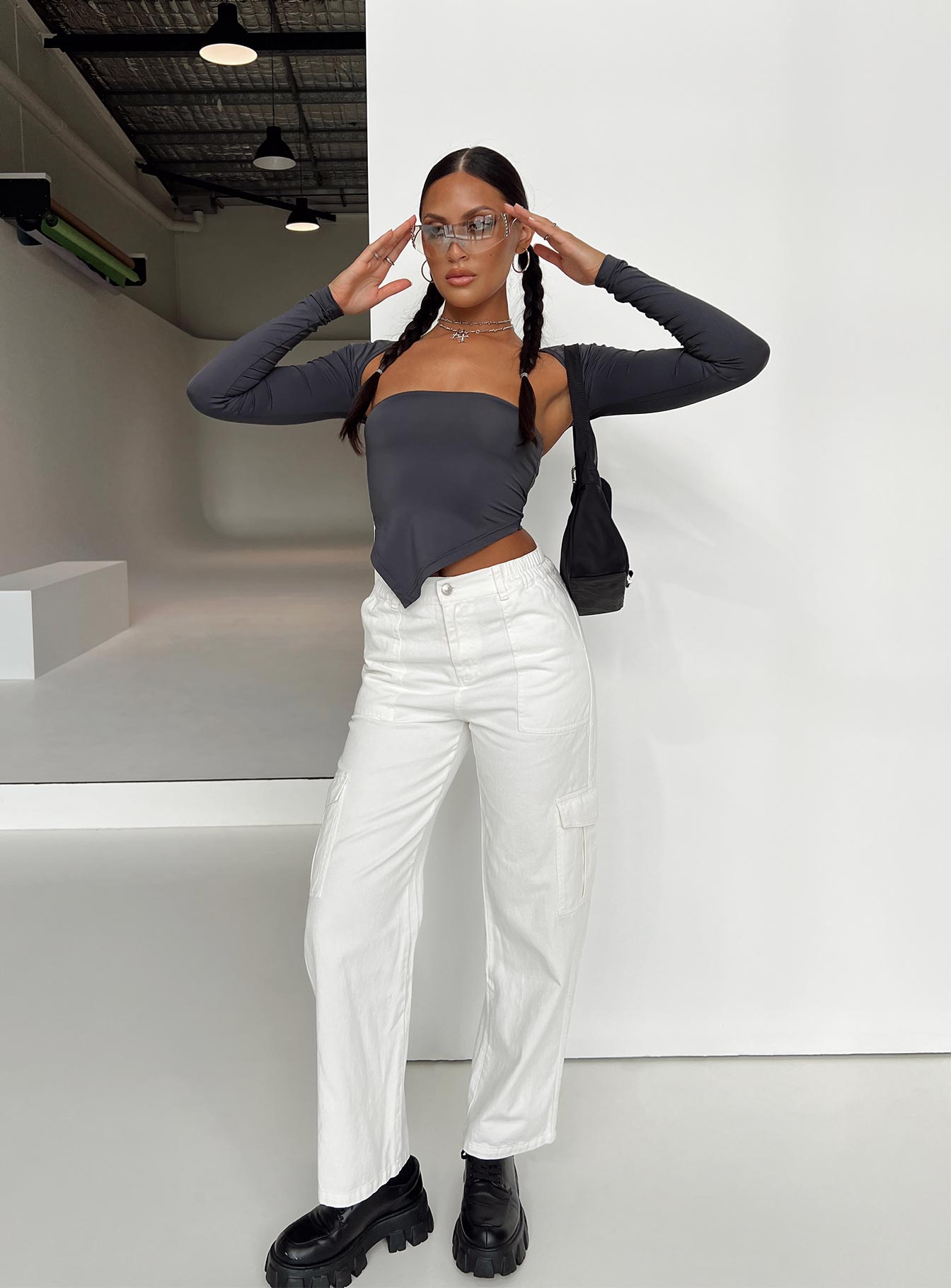 Pawley Cargo Pants White - Image 3