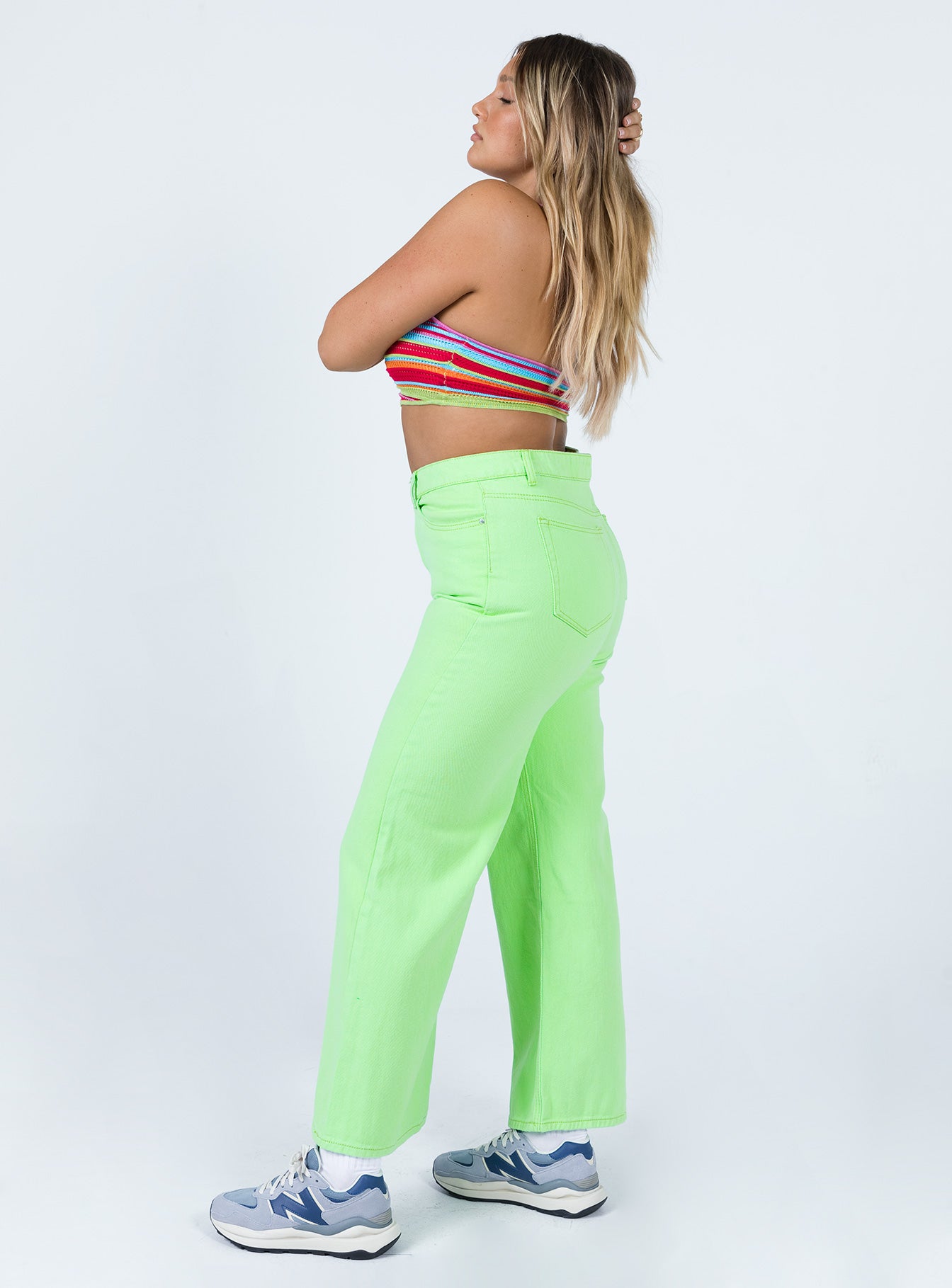 Denver Denim Jeans Lime Green - Image 4