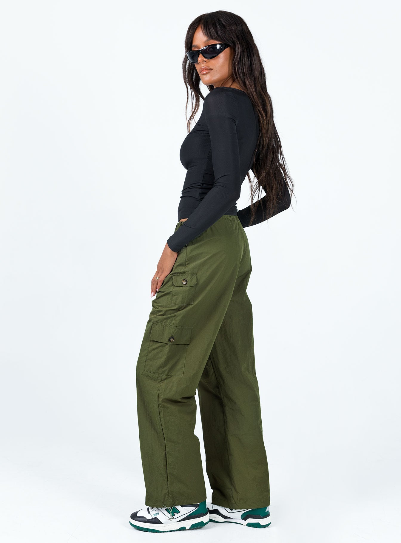 Erave Parachute Pants Khaki - Image 4