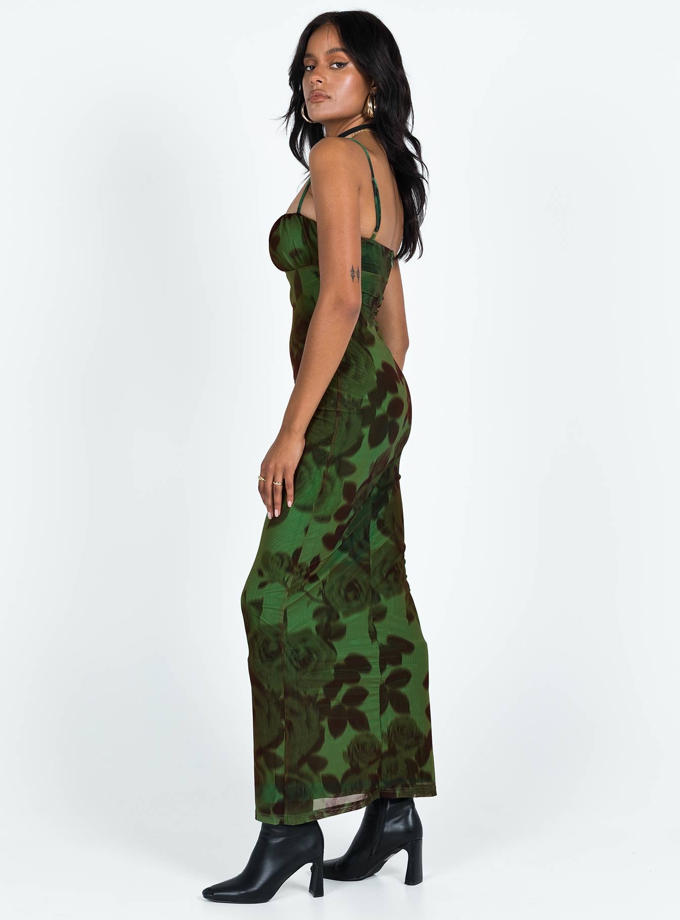 JGR & STN Thorne Maxi Dress Green - Image 4