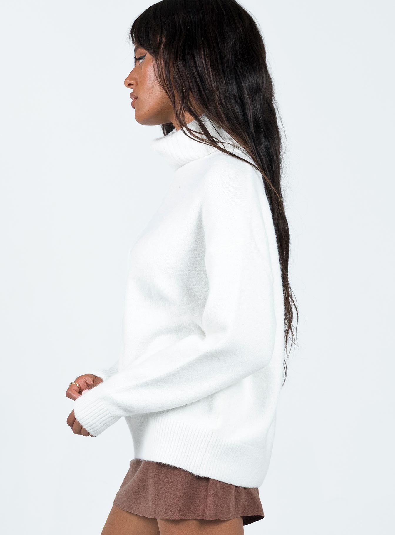 Oswin Turtleneck Sweater White - Image 6