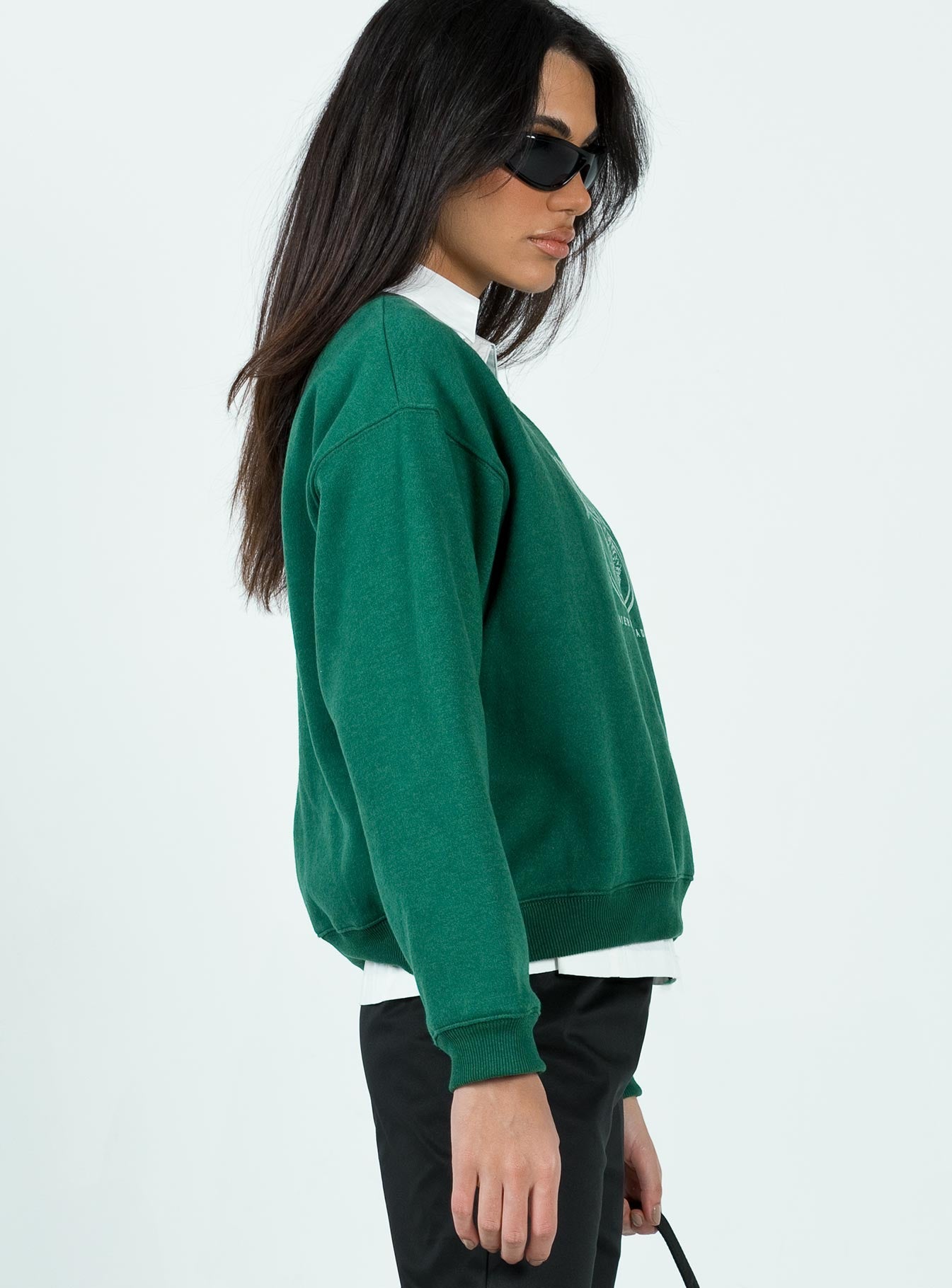 Yosemite Oversized Crewneck Sweatshirt Green - Image 4