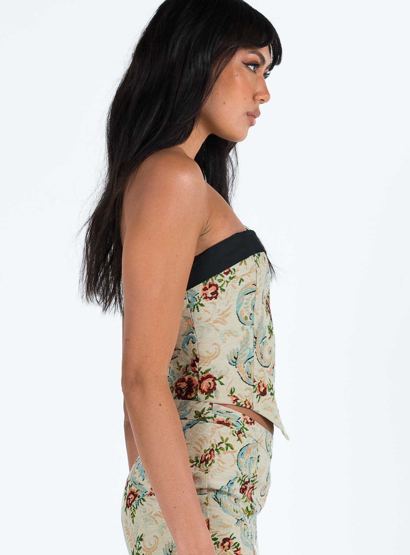 Cazale Strapless Top Tapestry Multi - Image 4