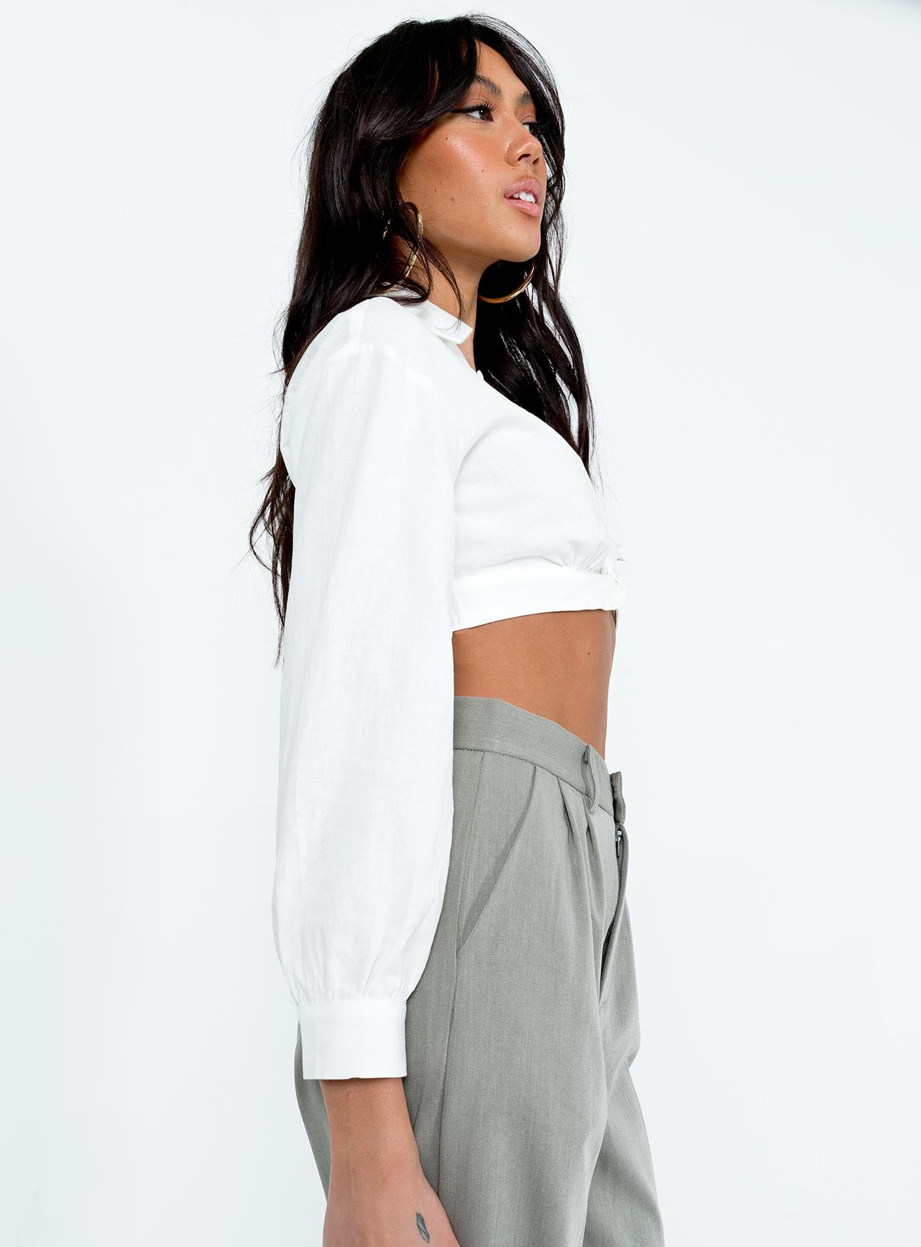 Zaxton Long Sleeve Top White - Image 4