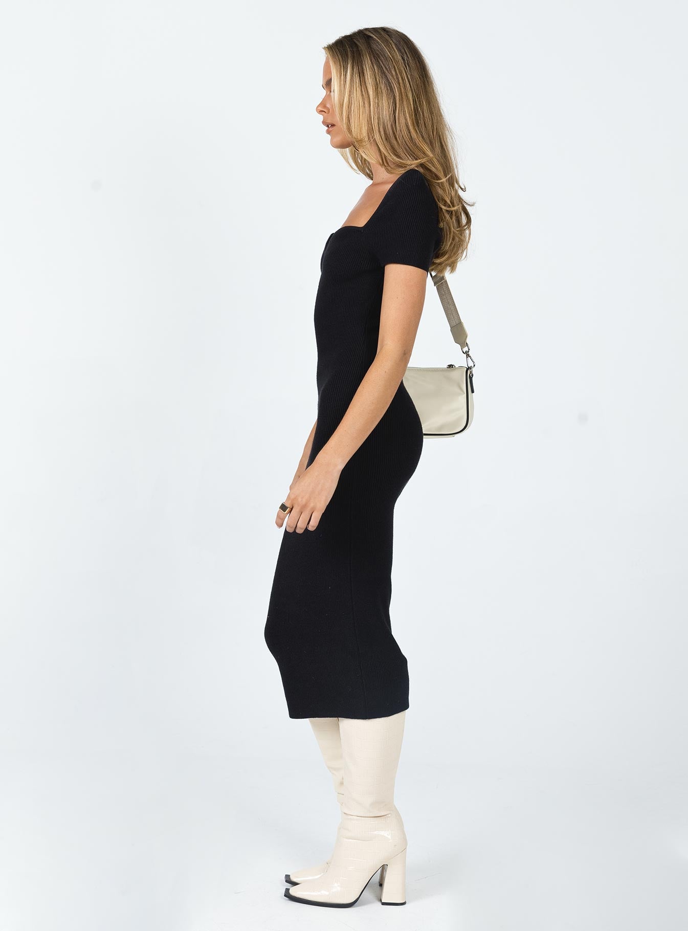 Ellisen Midi Dress Black - Image 4