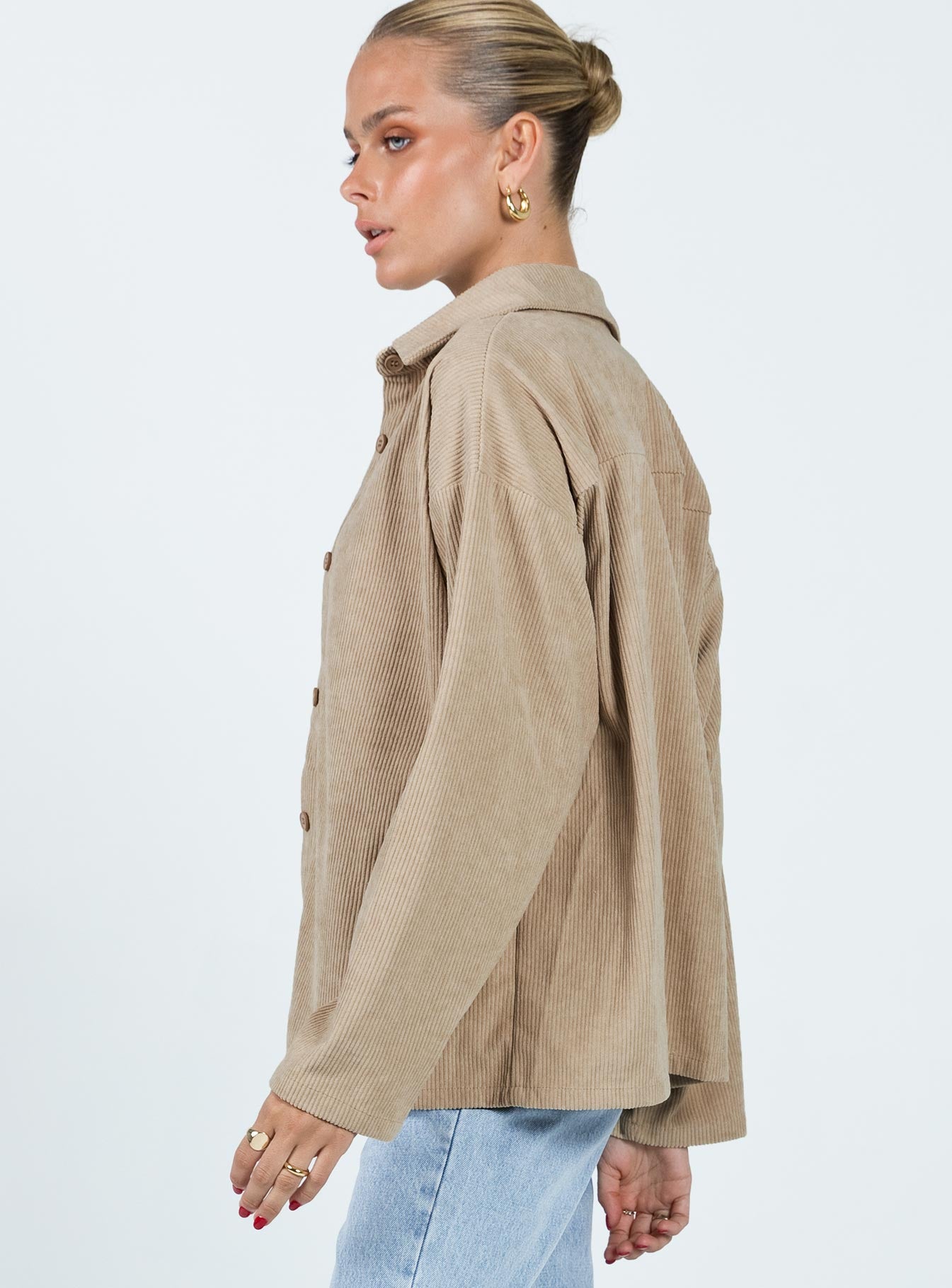 Frannie Corduroy Jacket Cream - Image 4