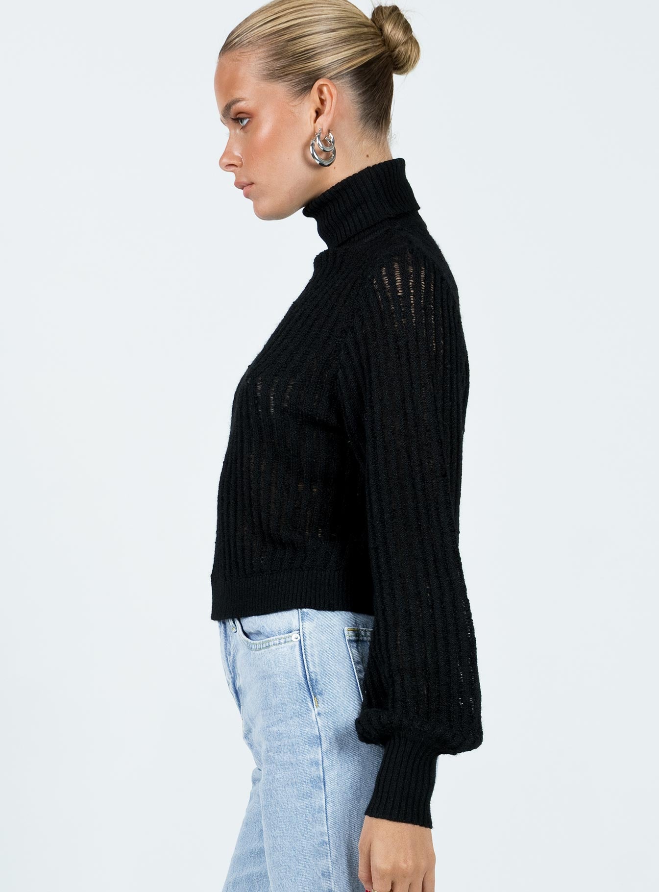 Mckilah Turtleneck Knit Jumper Black - Image 4