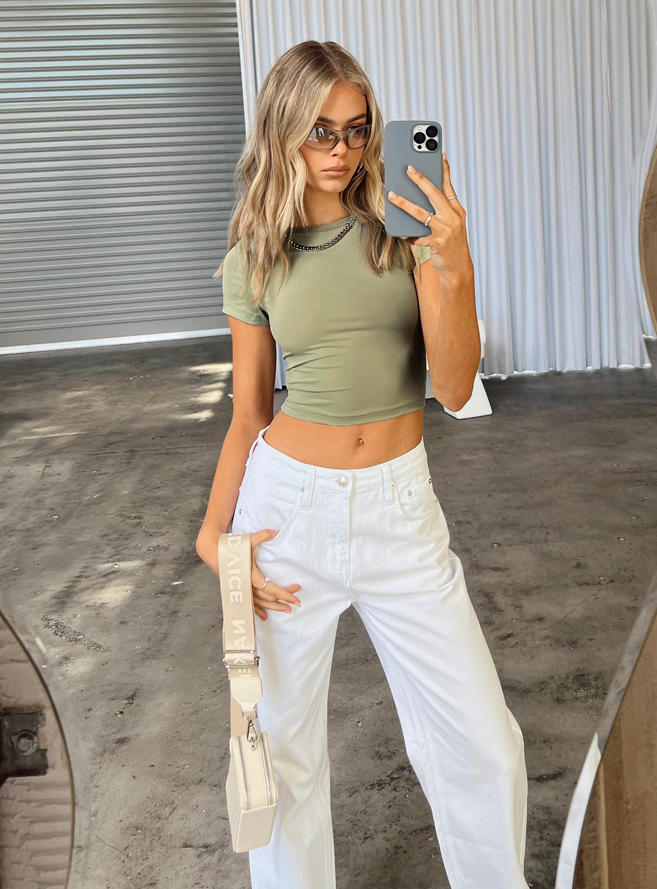 Ollie Straight Leg Jean White - Image 3