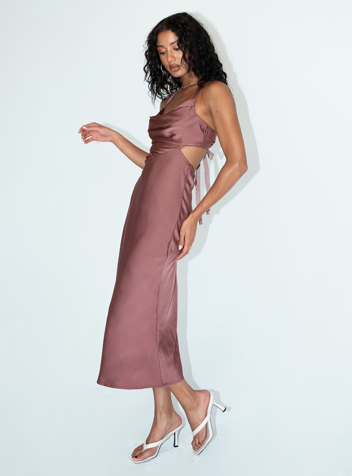 Kali Maxi Dress Brown - Image 3