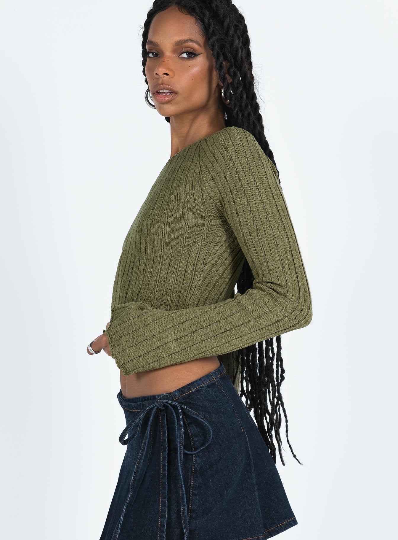 Santorini Knit Top Khaki - Image 5