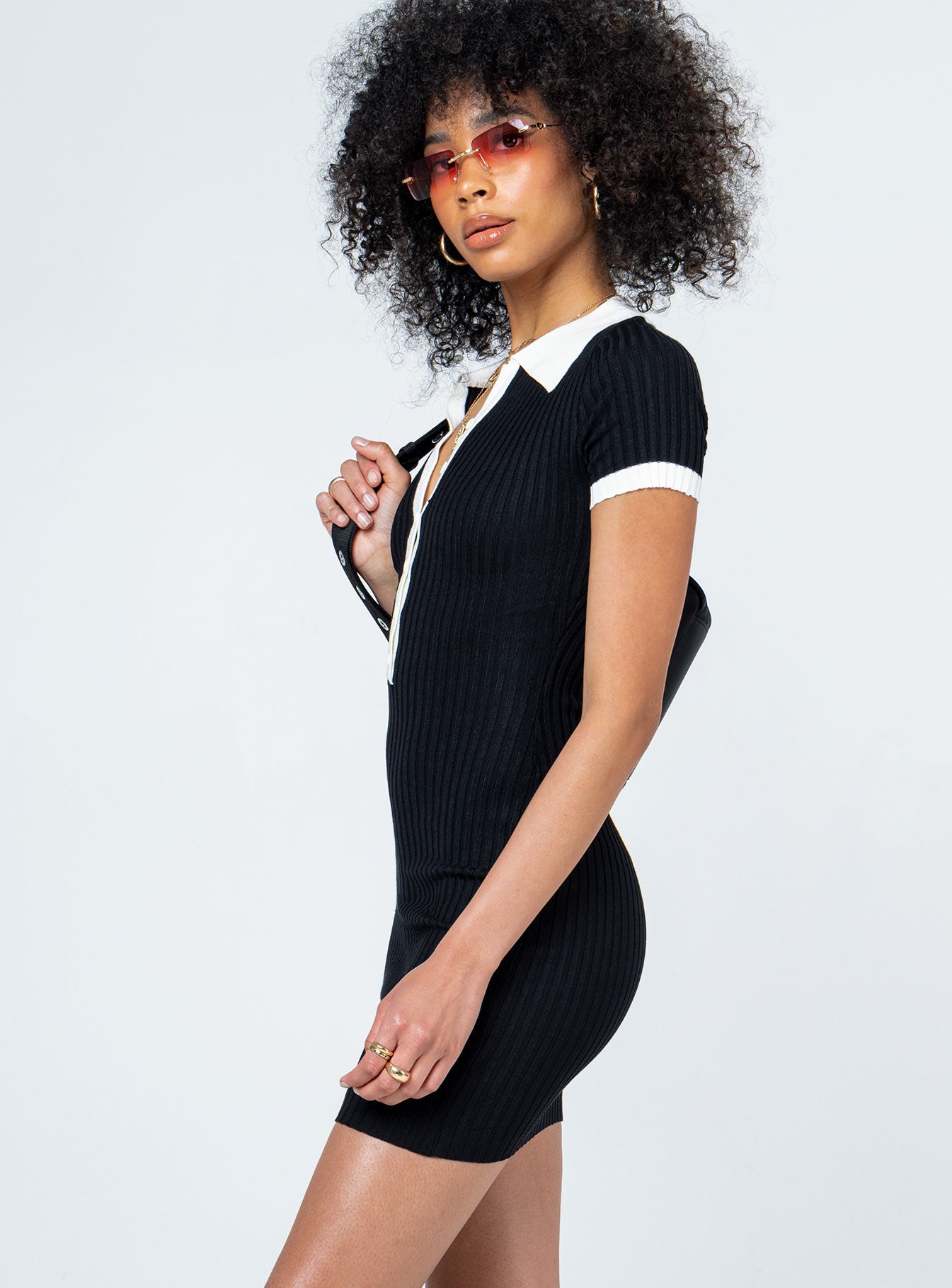 Benhamin Mini Dress Black - Image 5