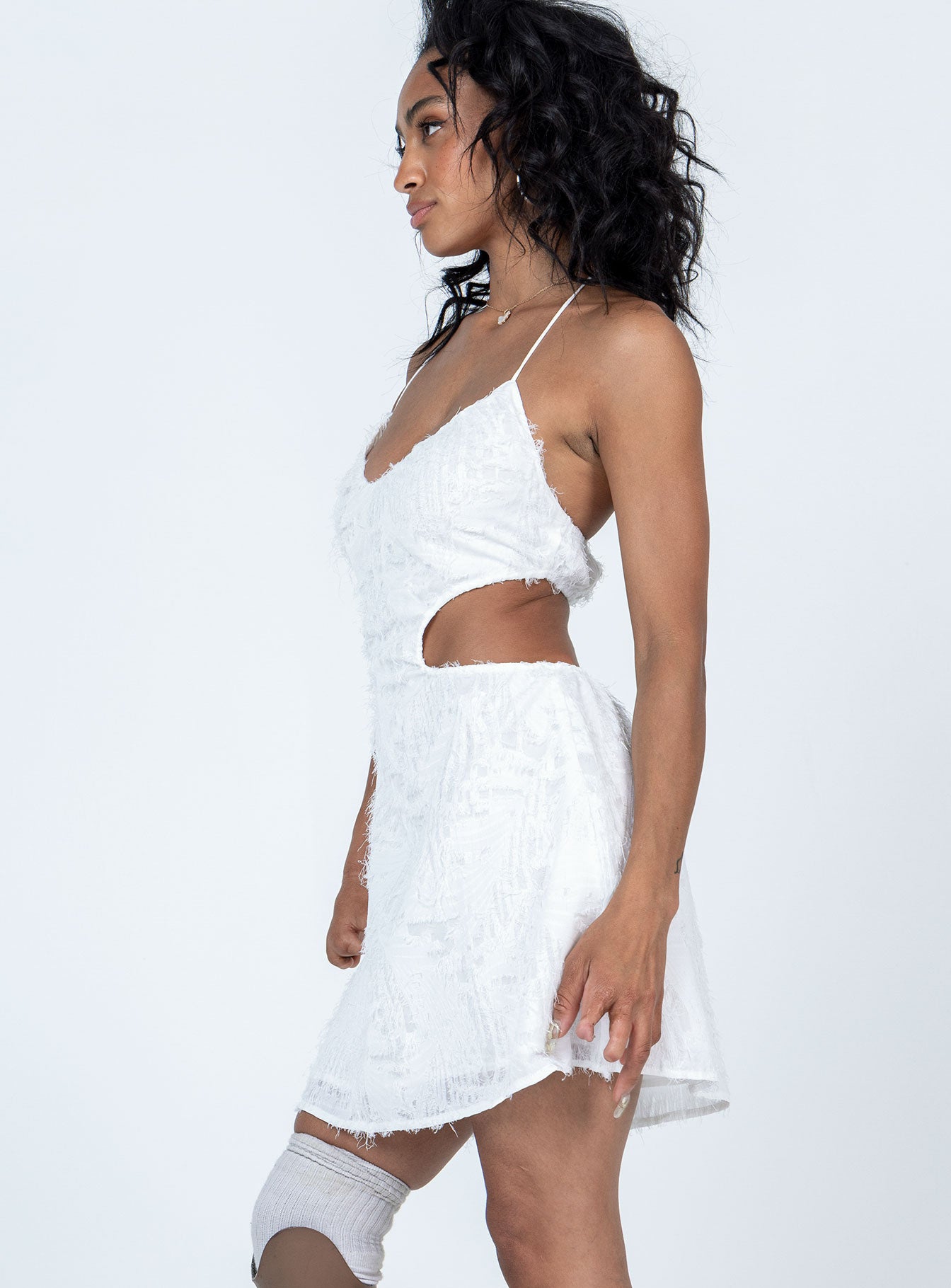 Martin Mini Dress White - Image 7