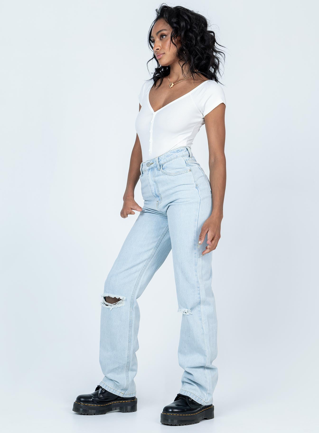 Bertie High Rise Wide Leg Jean - Image 4