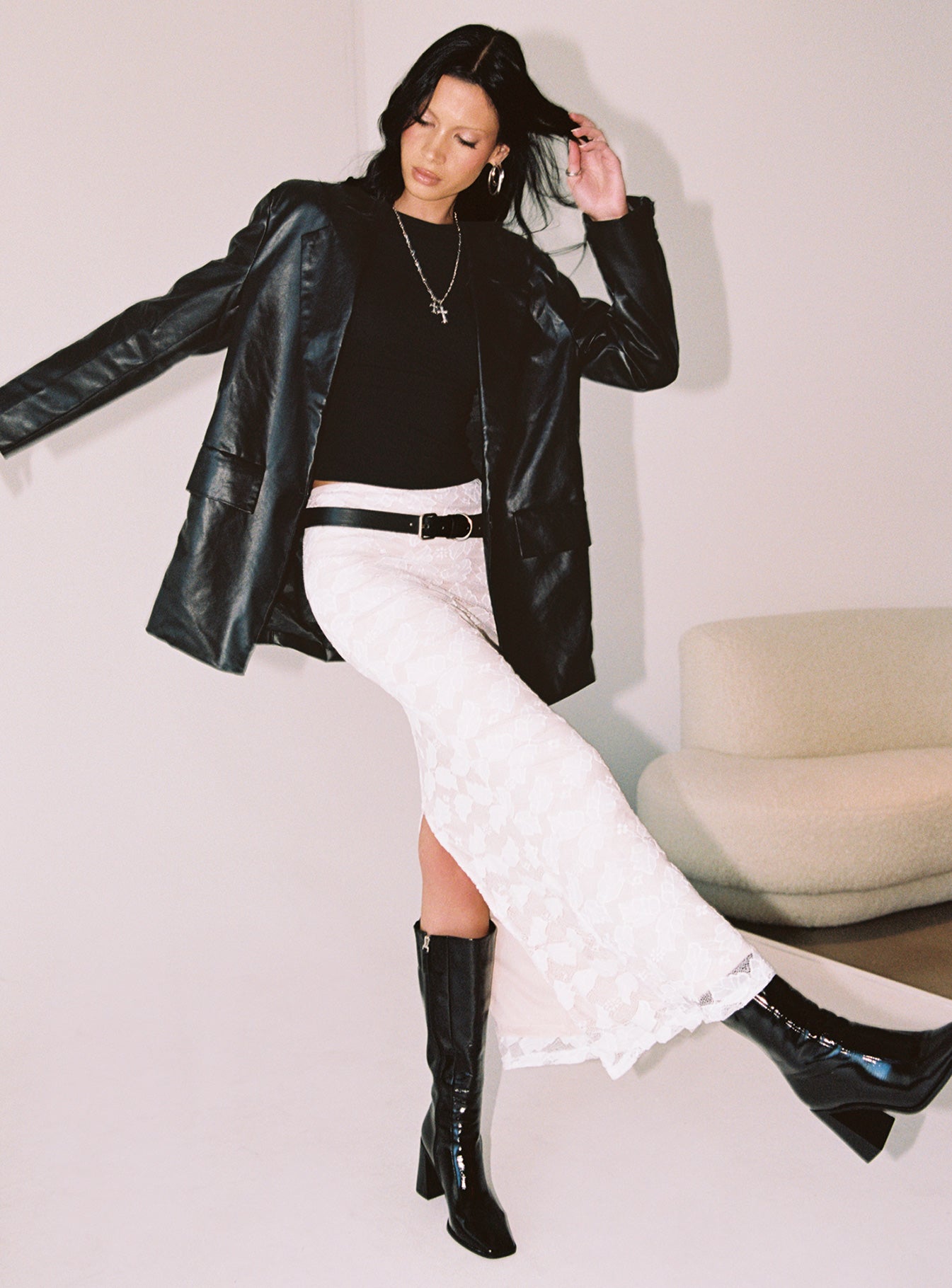 Azra Maxi Skirt White - Image 7