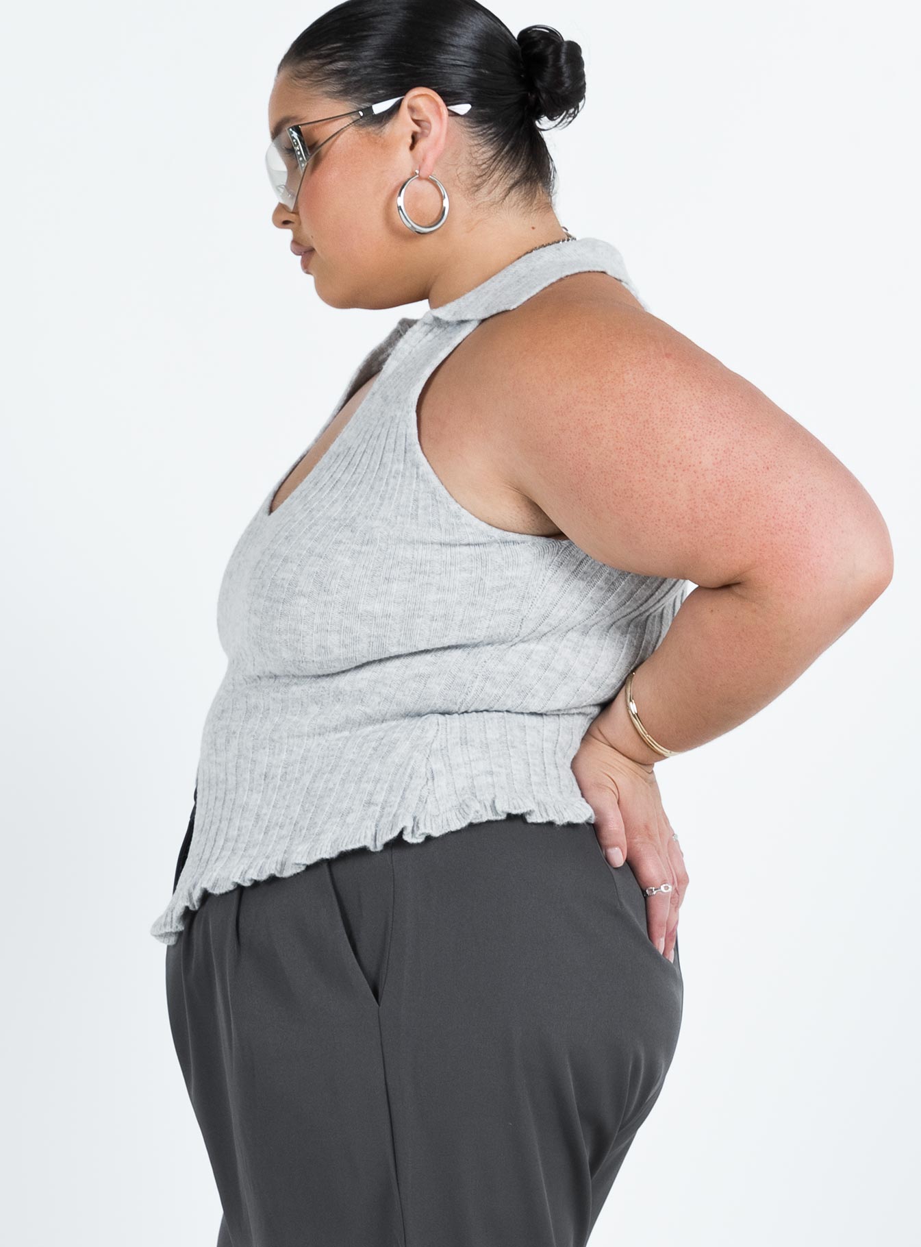 Galliniski Knit Top Grey Curve - Image 4