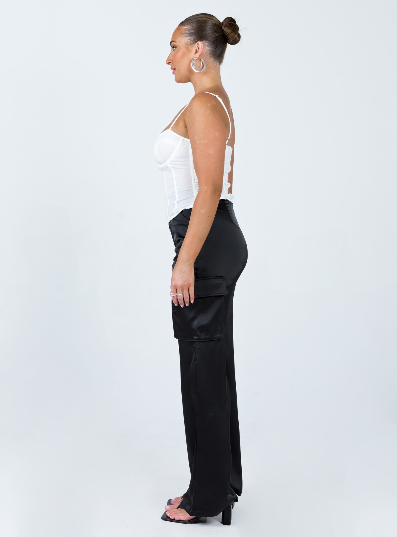 Gilmore Cargo Pants Black - Image 3