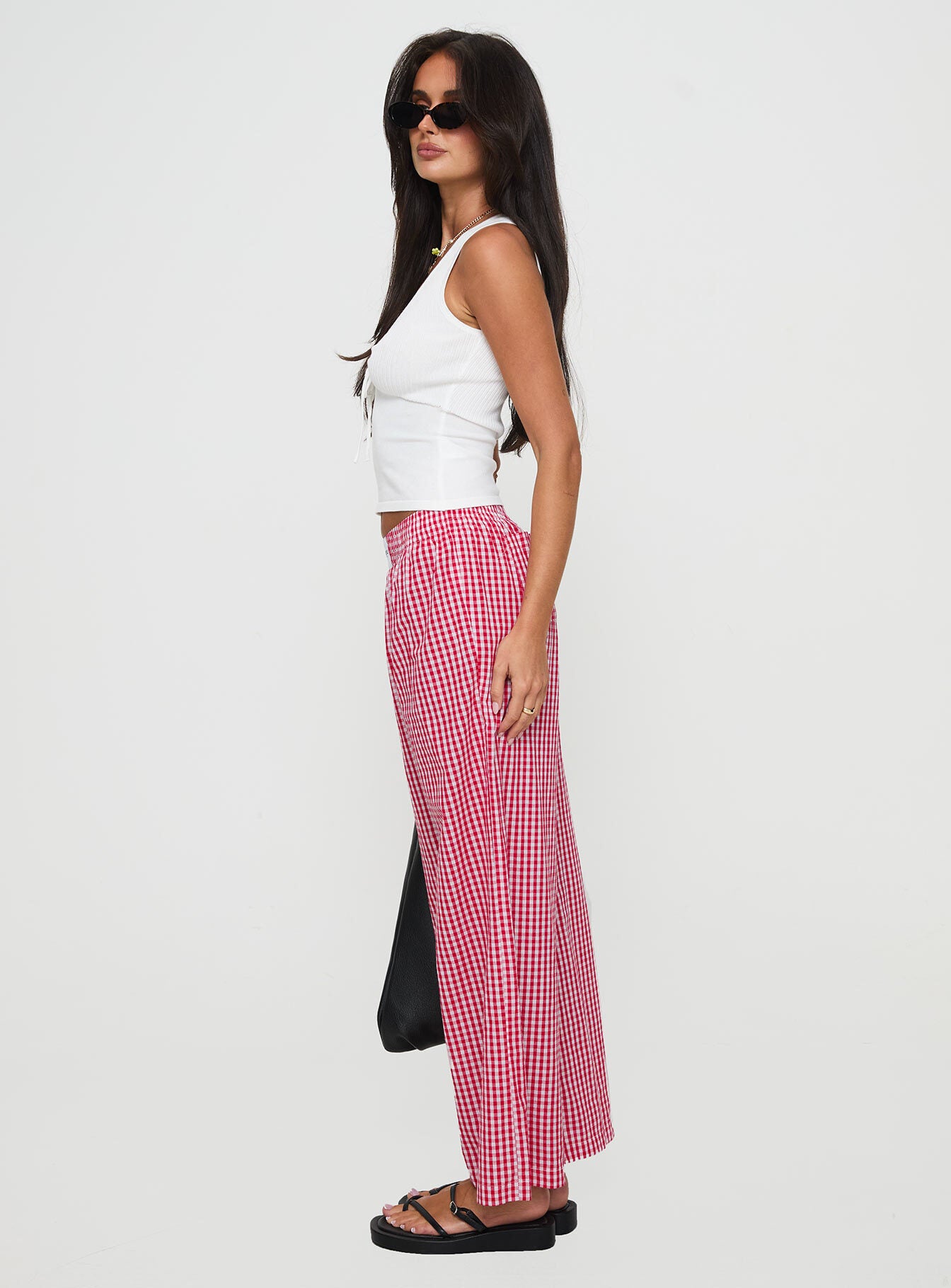 Beach House Pants Red Gingham - Image 4