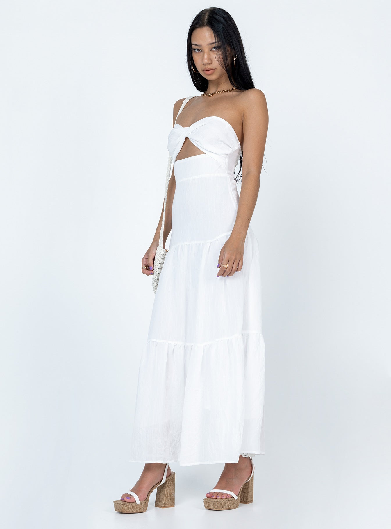 Allie Maxi Dress White - Image 4