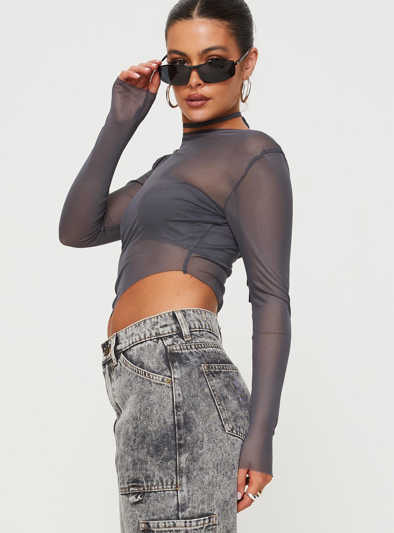 Marier Long Sleeve Top Slate - Image 3