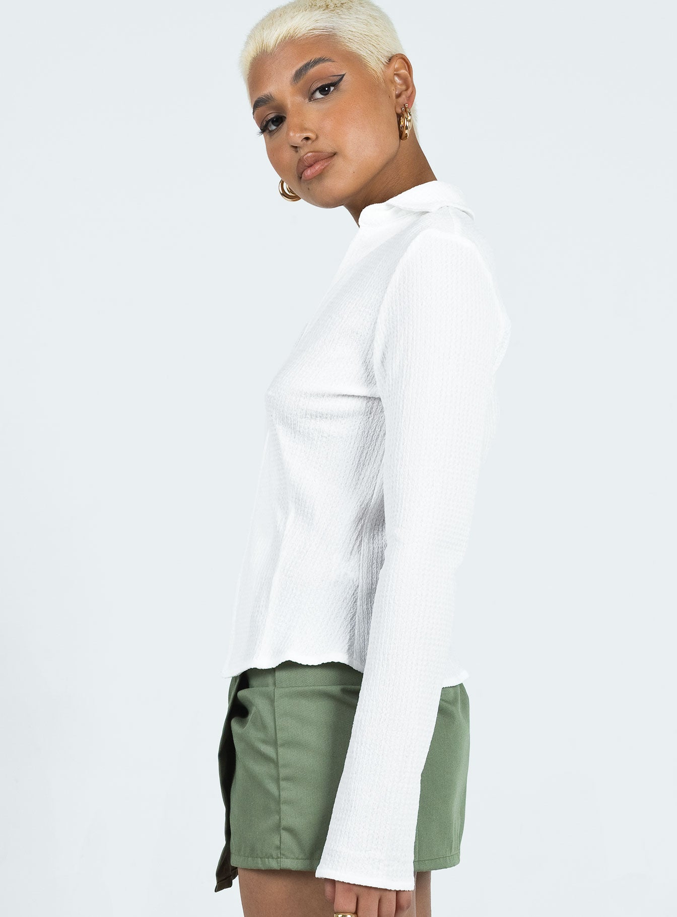 Haddock Long Sleeve Top White - Image 4